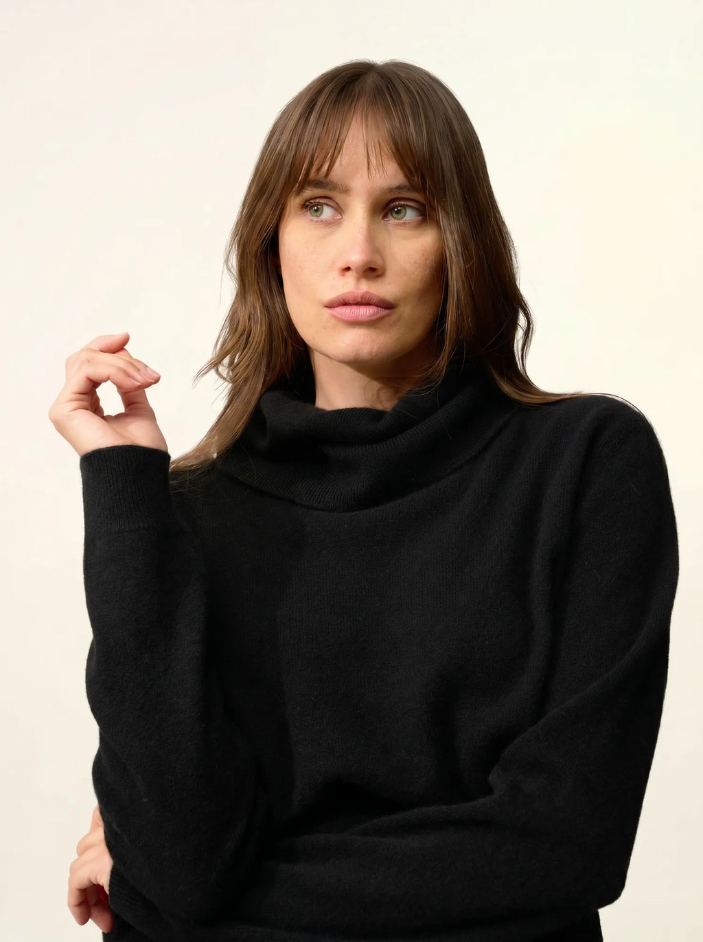 DONATELLA pullover rollkragen schwarz