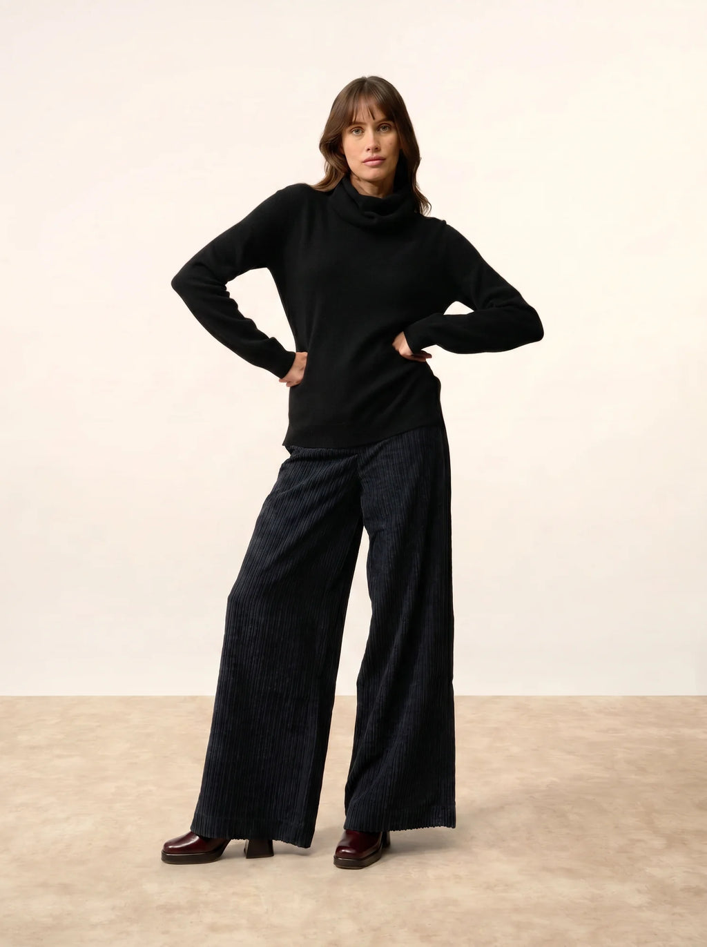 DONATELLA pullover rollkragen schwarz