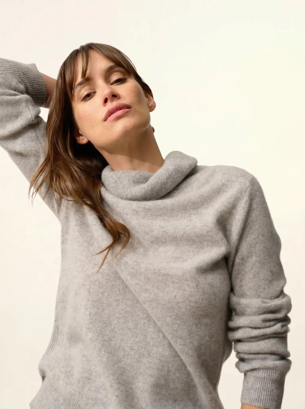 DONATELLA pullover rollkragen wolke meliert