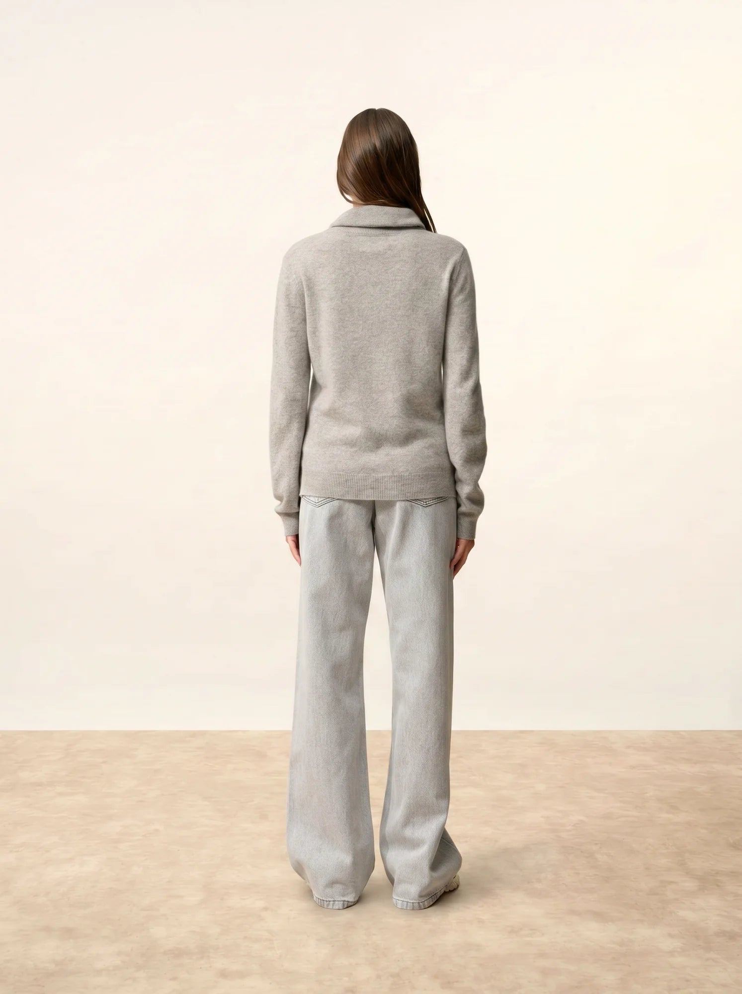 DONATELLA pullover rollkragen wolke meliert