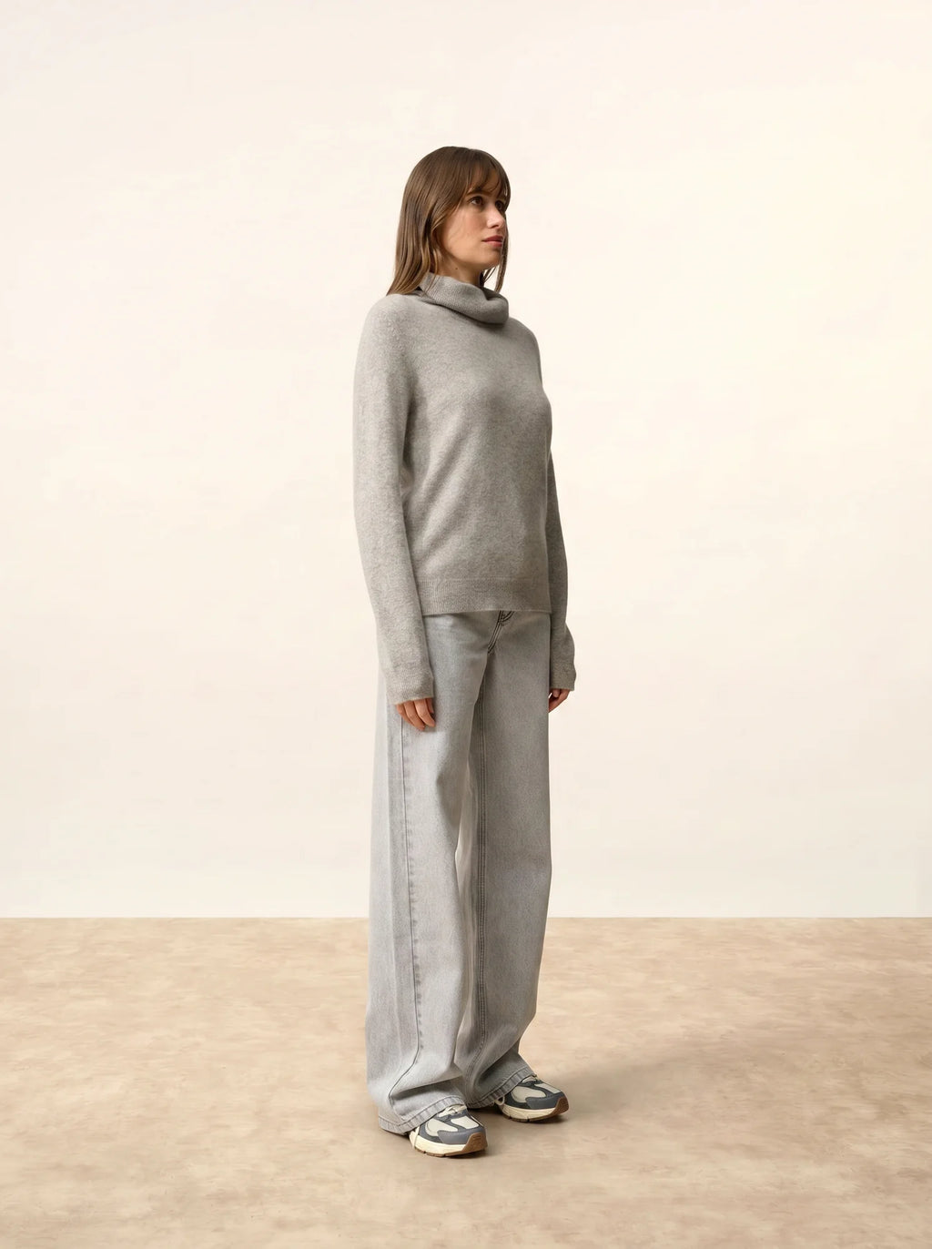 DONATELLA pullover rollkragen wolke meliert