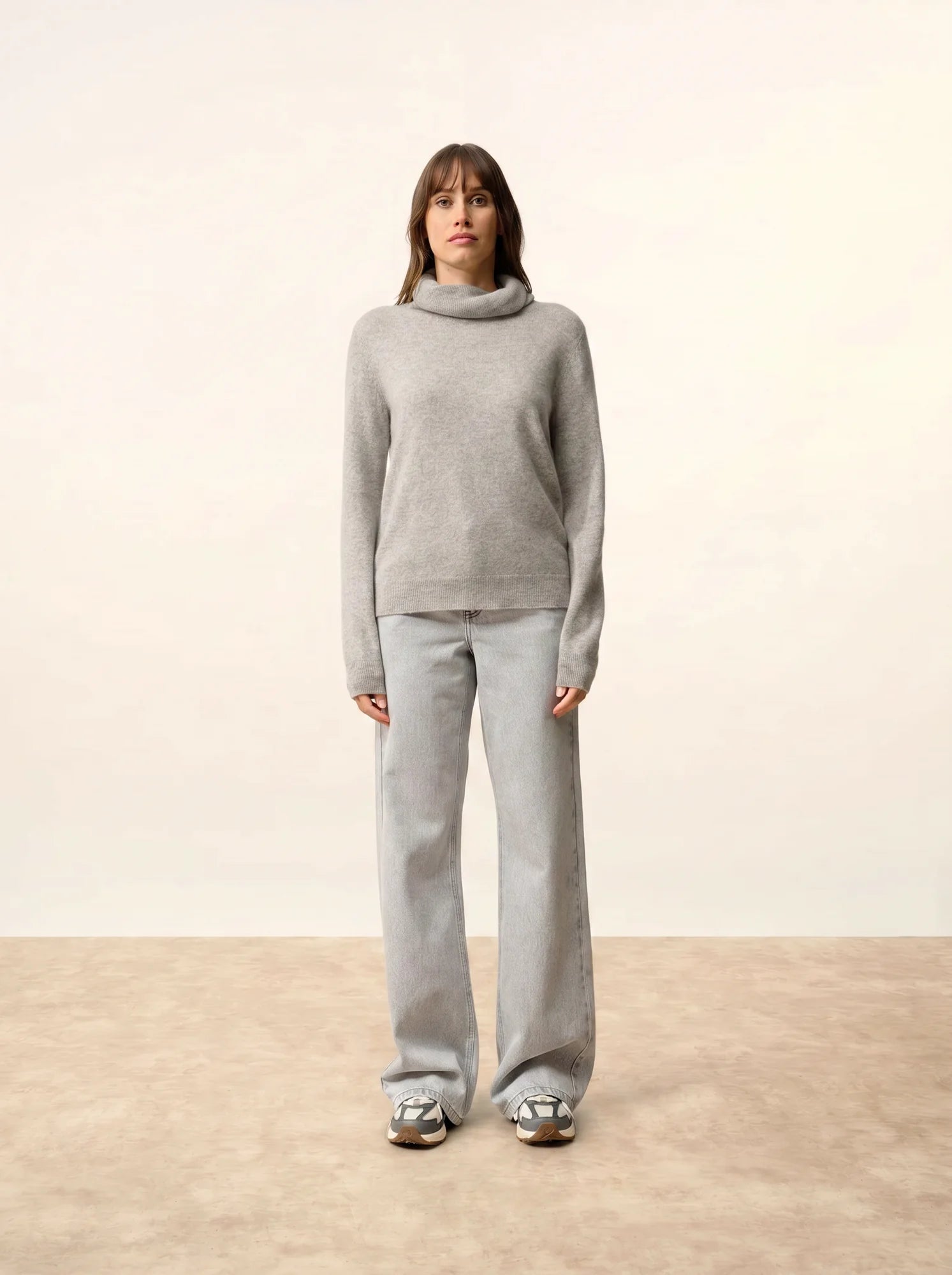 DONATELLA pullover rollkragen wolke meliert