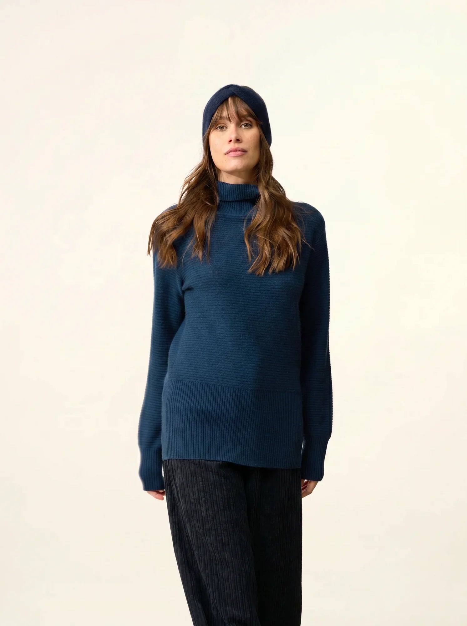 YLFA stirnband 8-fädig marineblau