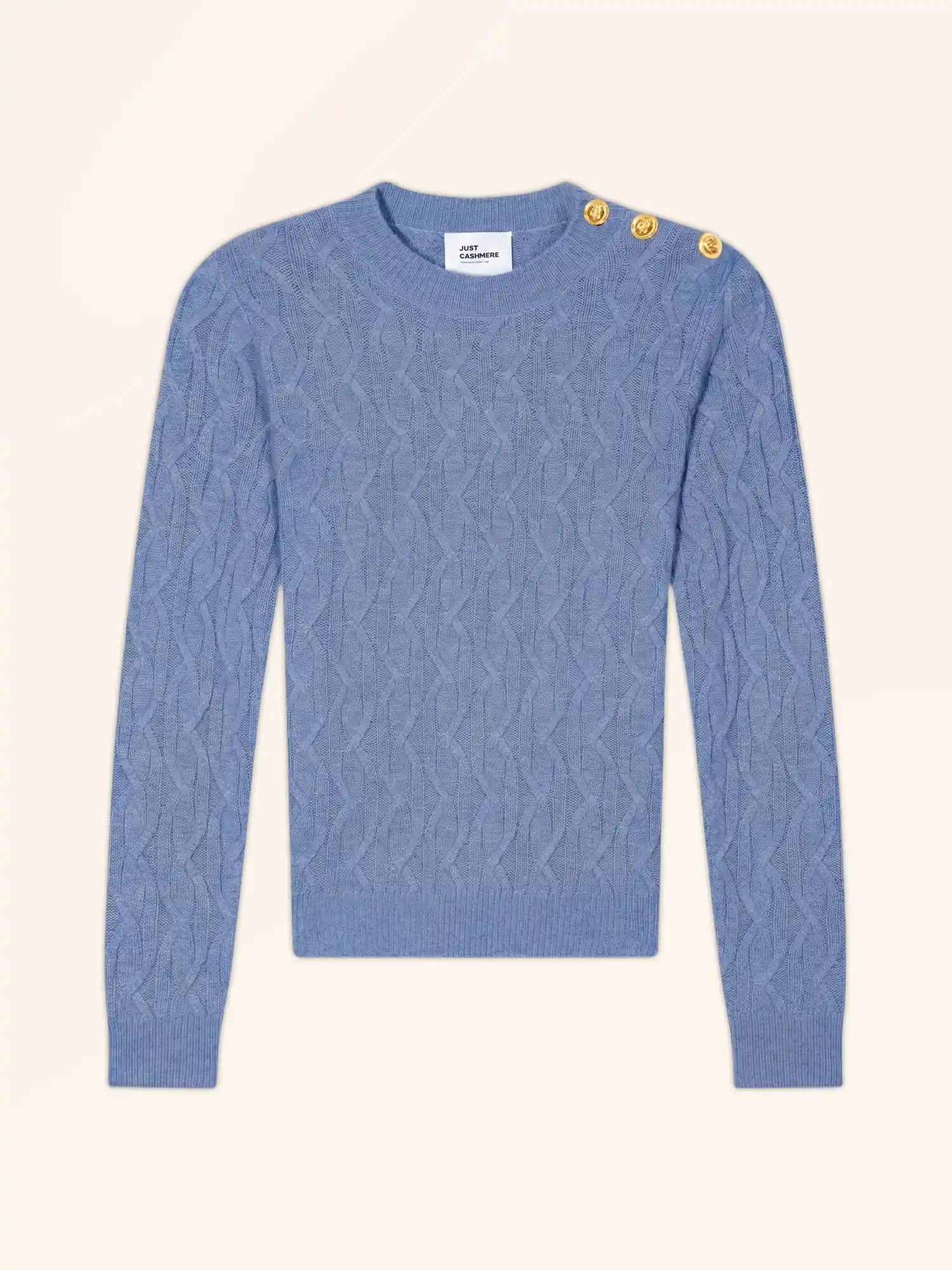 LYND pullover rundhalsausschnitt marine 4-fädig himmelblau
