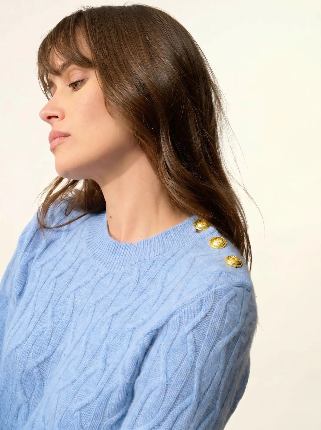 LYND pullover rundhalsausschnitt marine 4-fädig himmelblau