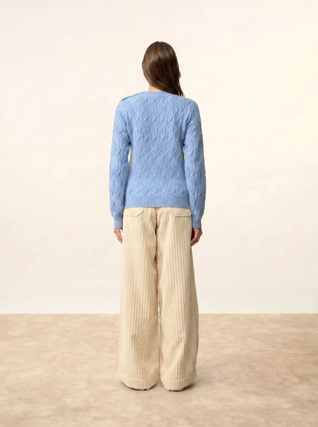 LYND pullover rundhalsausschnitt marine 4-fädig himmelblau