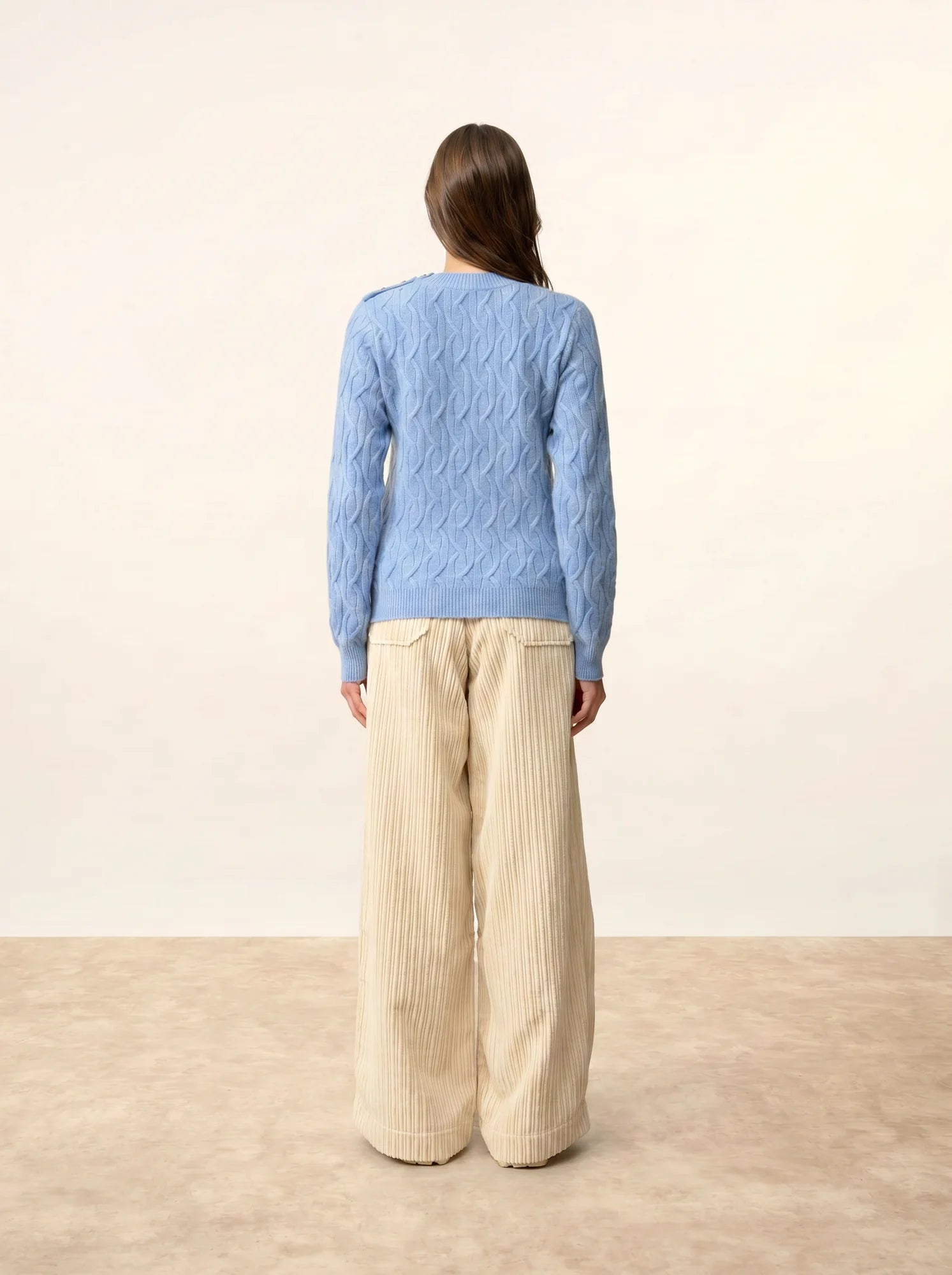 LYND pullover rundhalsausschnitt marine 4-fädig himmelblau