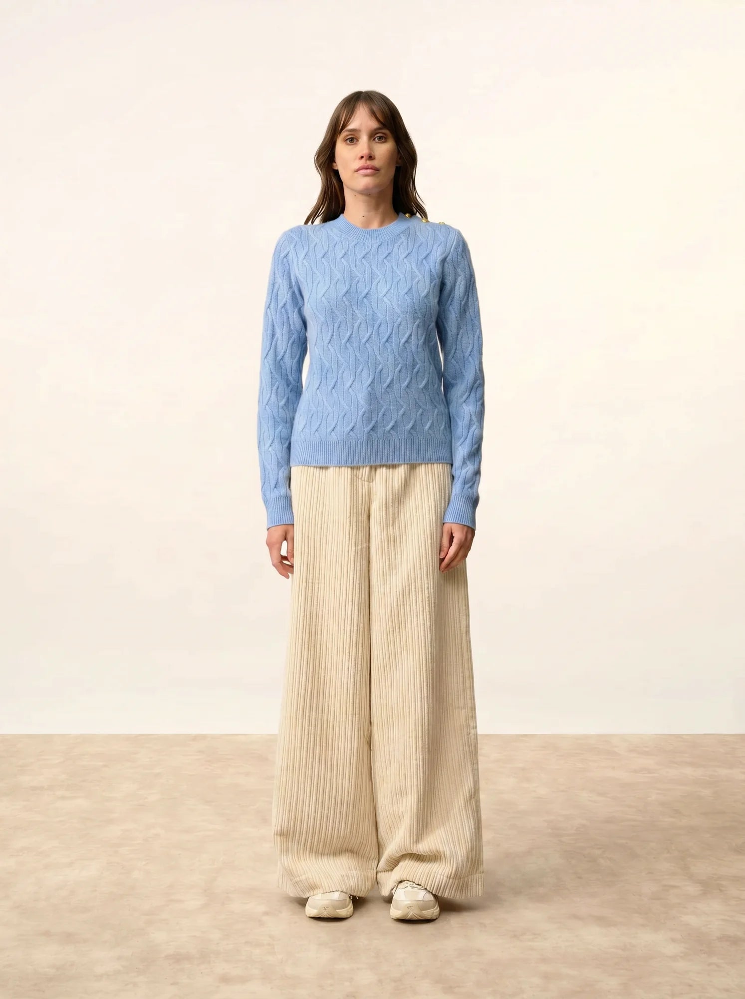 LYND pullover rundhalsausschnitt marine 4-fädig himmelblau