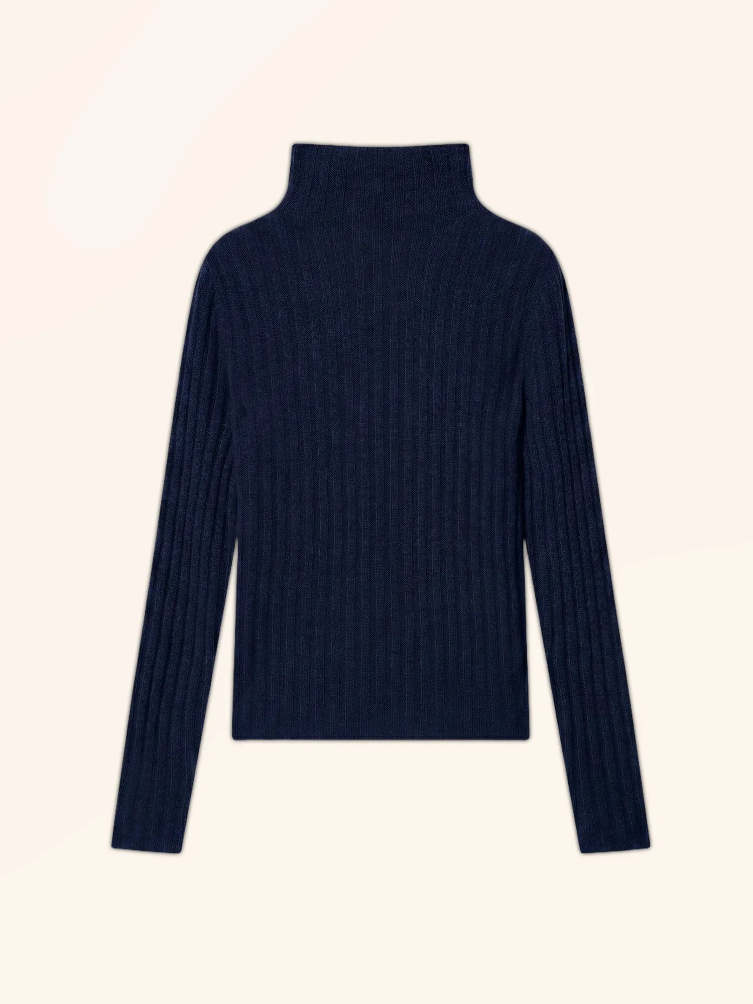 SUNNEVA pull col montant 4 fils bleu marine
