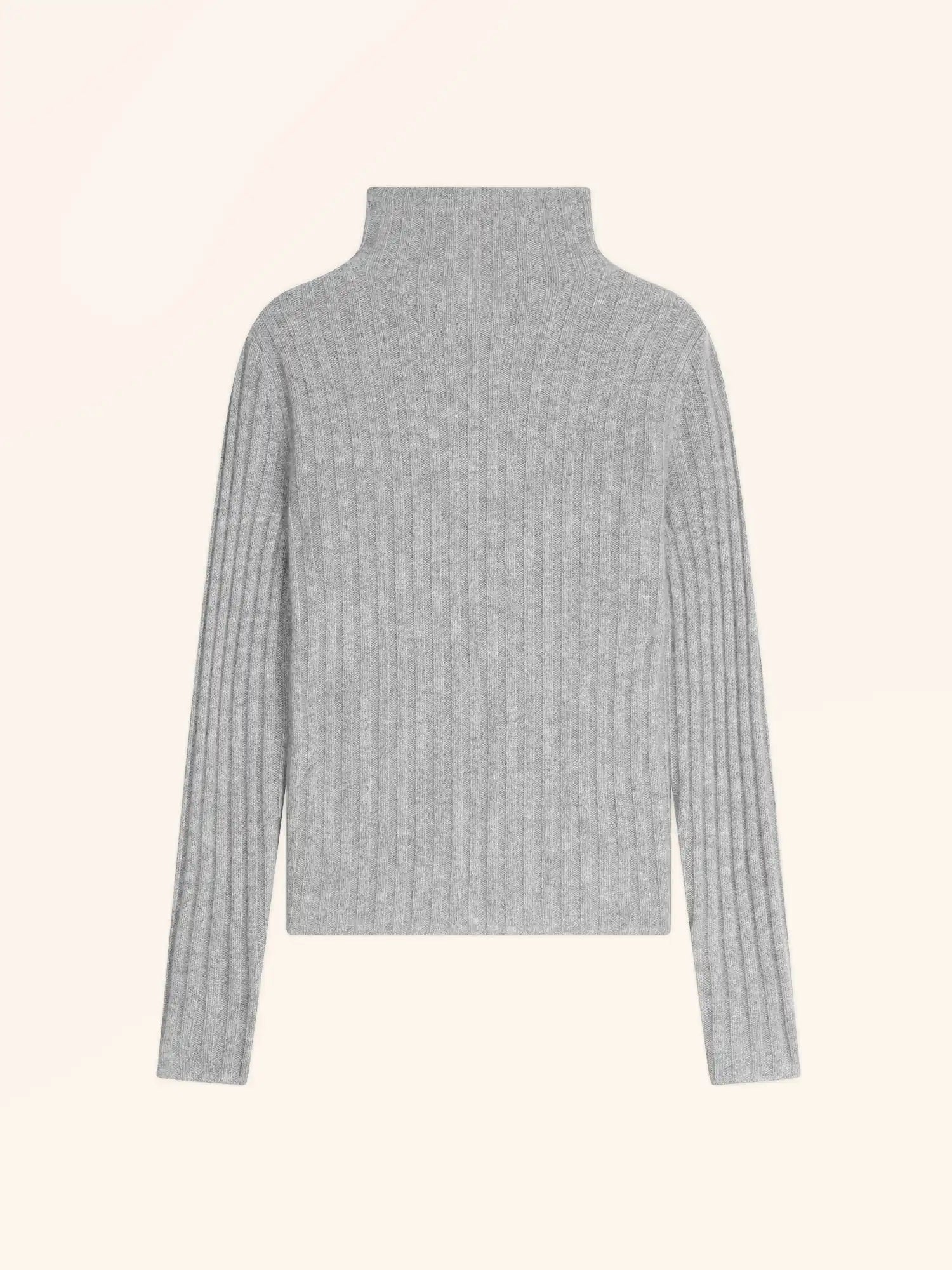 SUNNEVA pull col montant 4 fils nuage chiné
