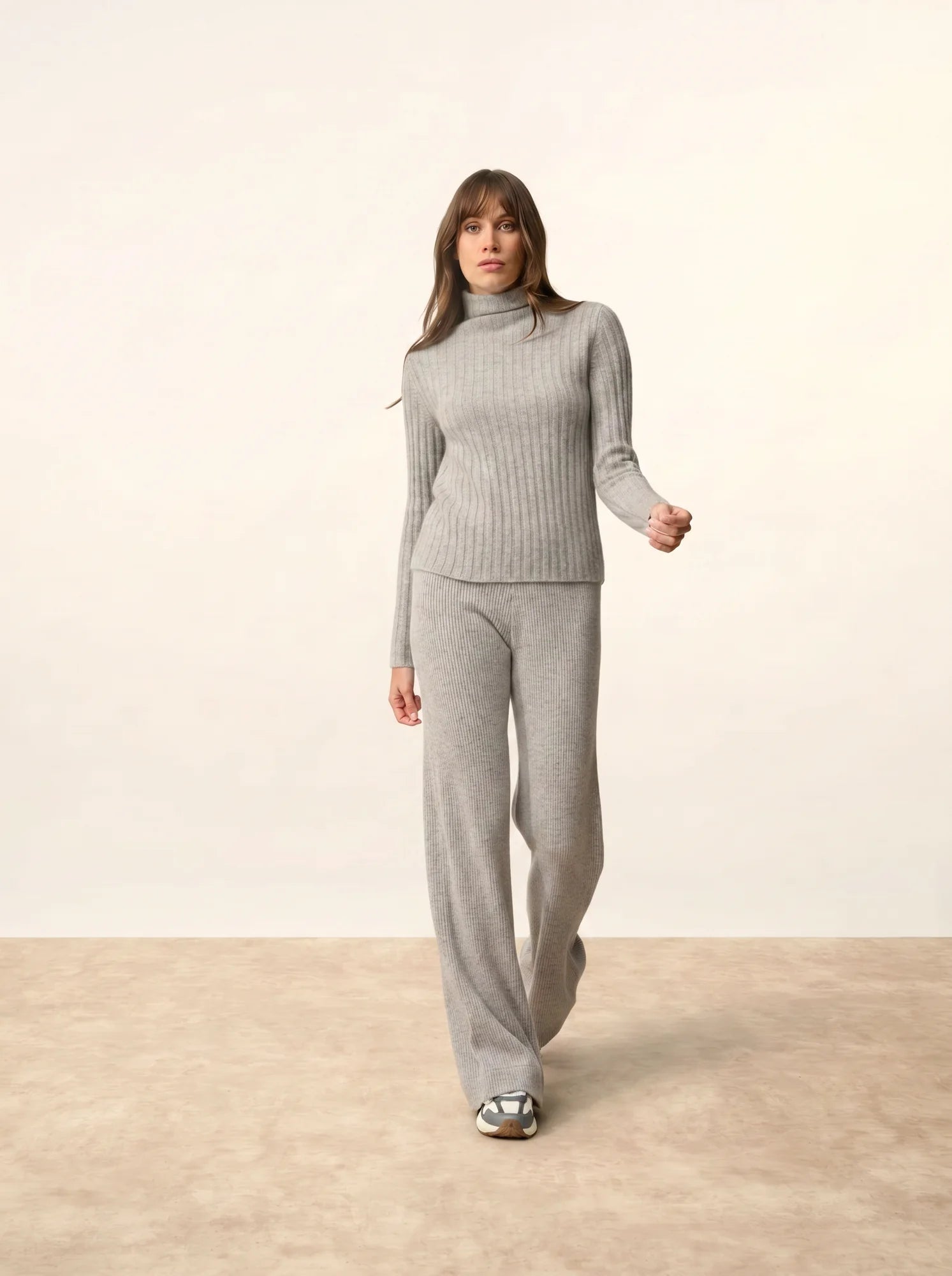 SUNNEVA pullover stehkragen 4-fädig wolke meliert