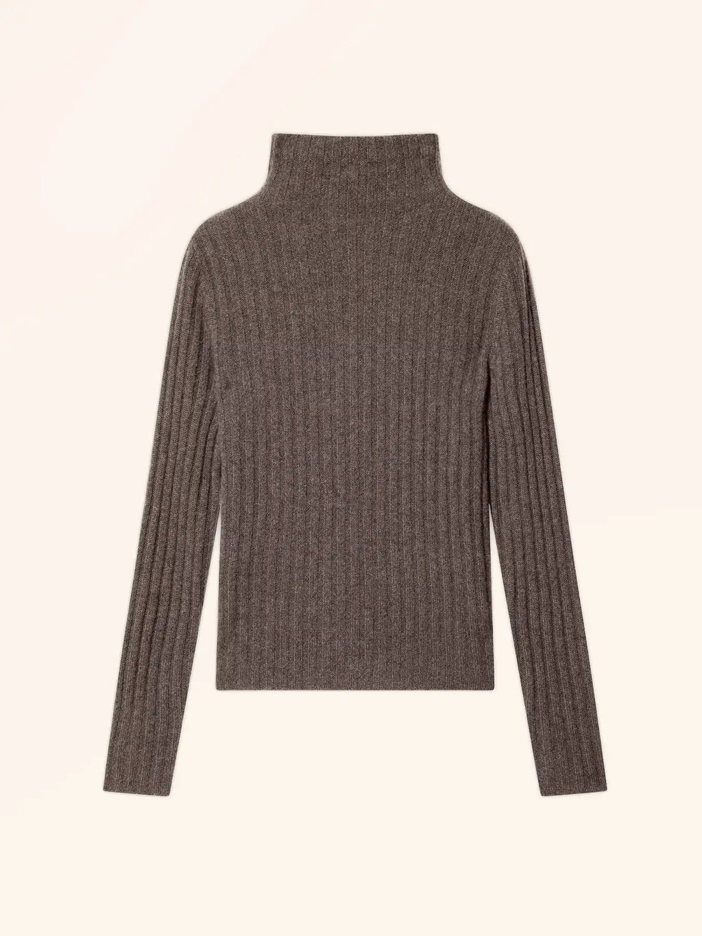 SUNNEVA pullover stehkragen 4-fädig taupe meliert