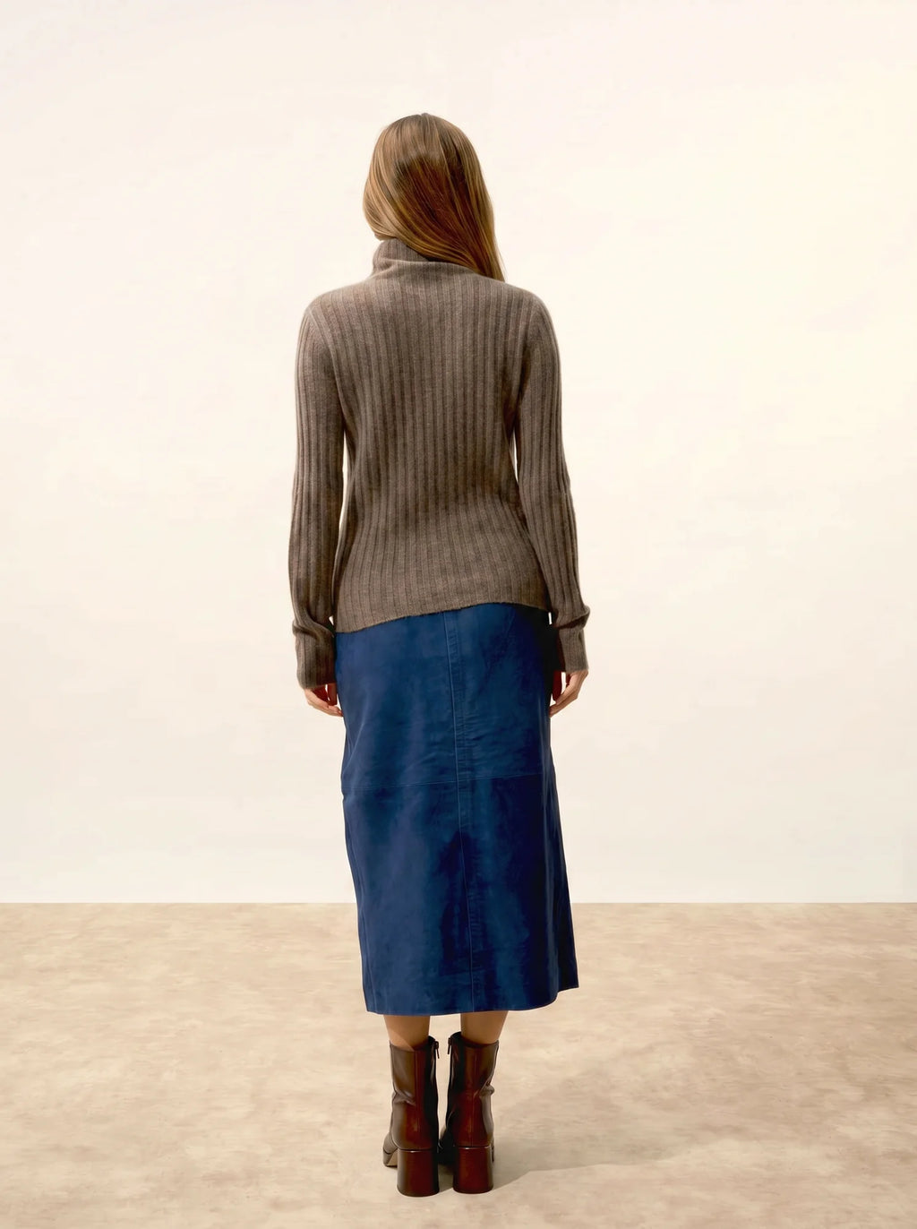 SUNNEVA pullover stehkragen 4-fädig taupe meliert
