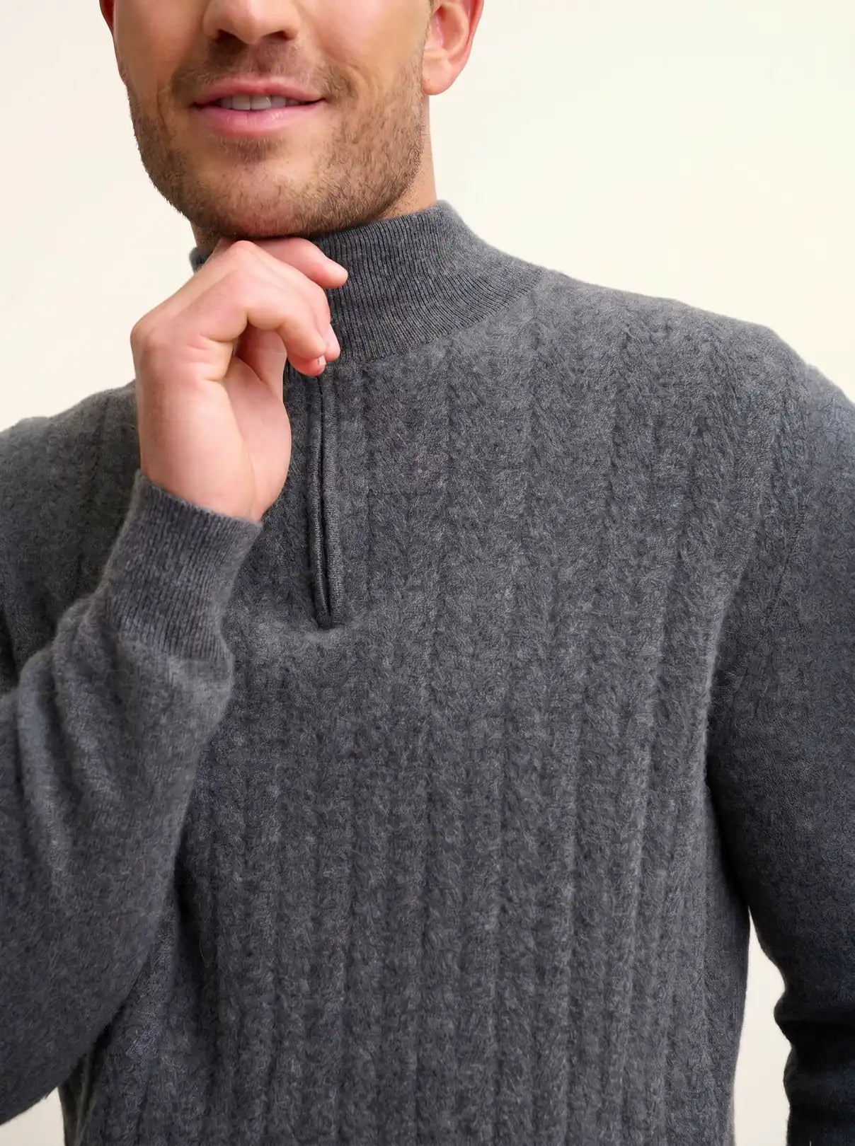 HILMIR pullover dockermütze anthrazit meliert