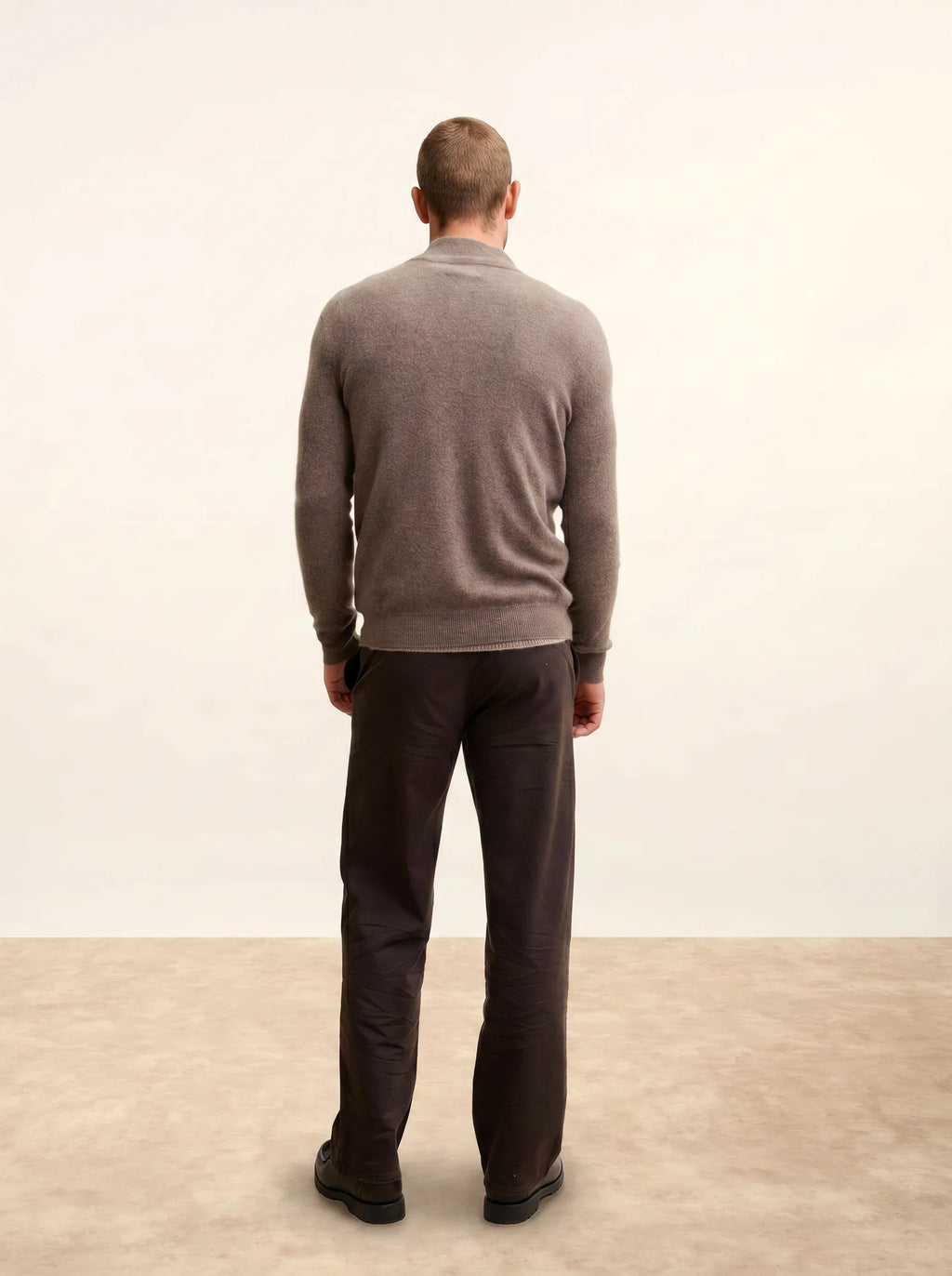 HILMIR pullover dockermütze taupe meliert