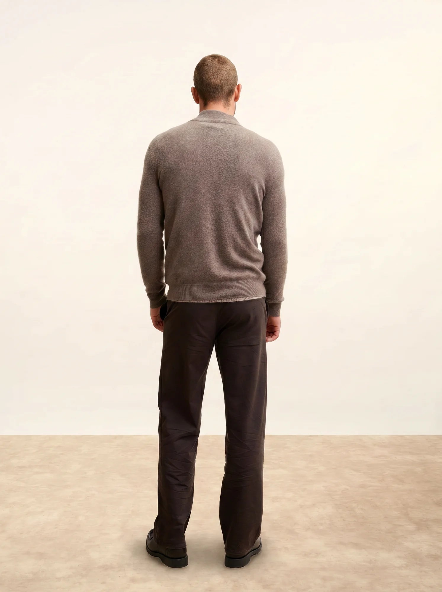 HILMIR pullover dockermütze taupe meliert