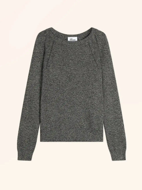 AREQUIPA pull col rond 4 fils noir et blanc