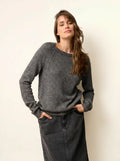 AREQUIPA pullover rundhalsausschnitt 4-fädig schwarz und weiß