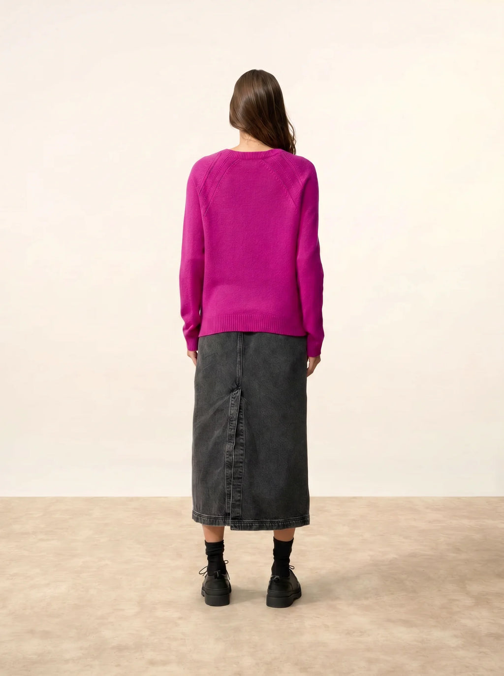 AREQUIPA pullover rundhalsausschnitt 4-fädig violine