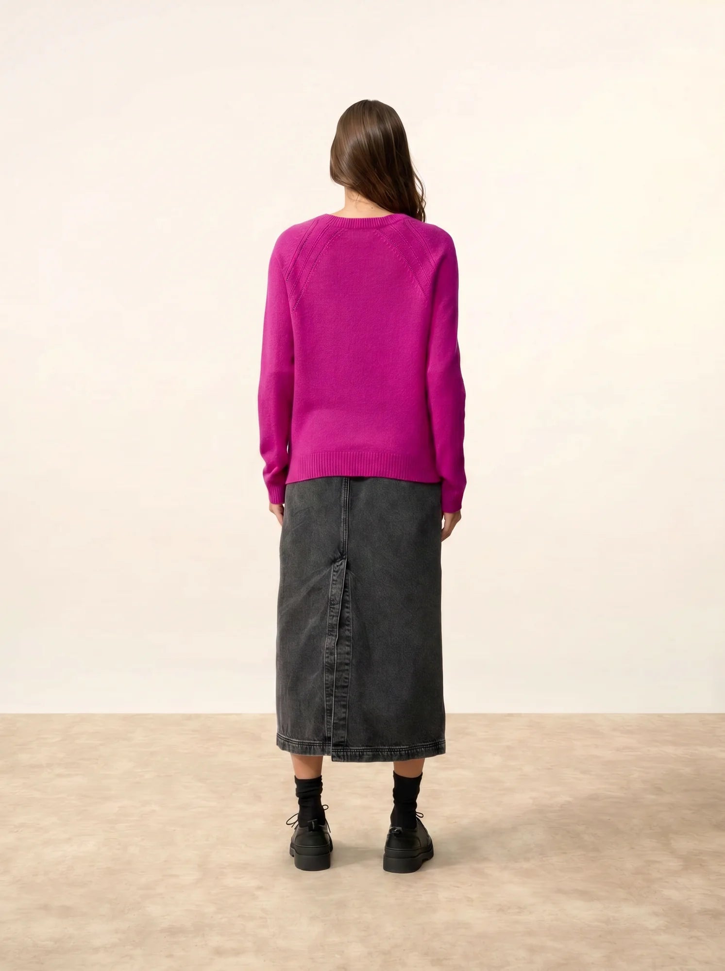 AREQUIPA pullover rundhalsausschnitt 4-fädig violine
