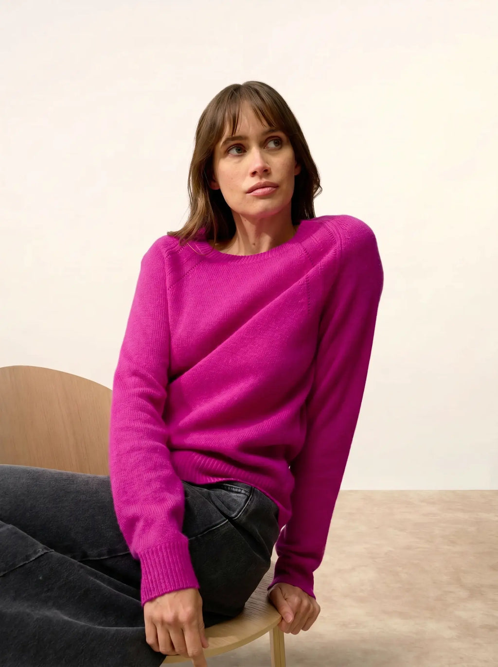 AREQUIPA pullover rundhalsausschnitt 4-fädig violine