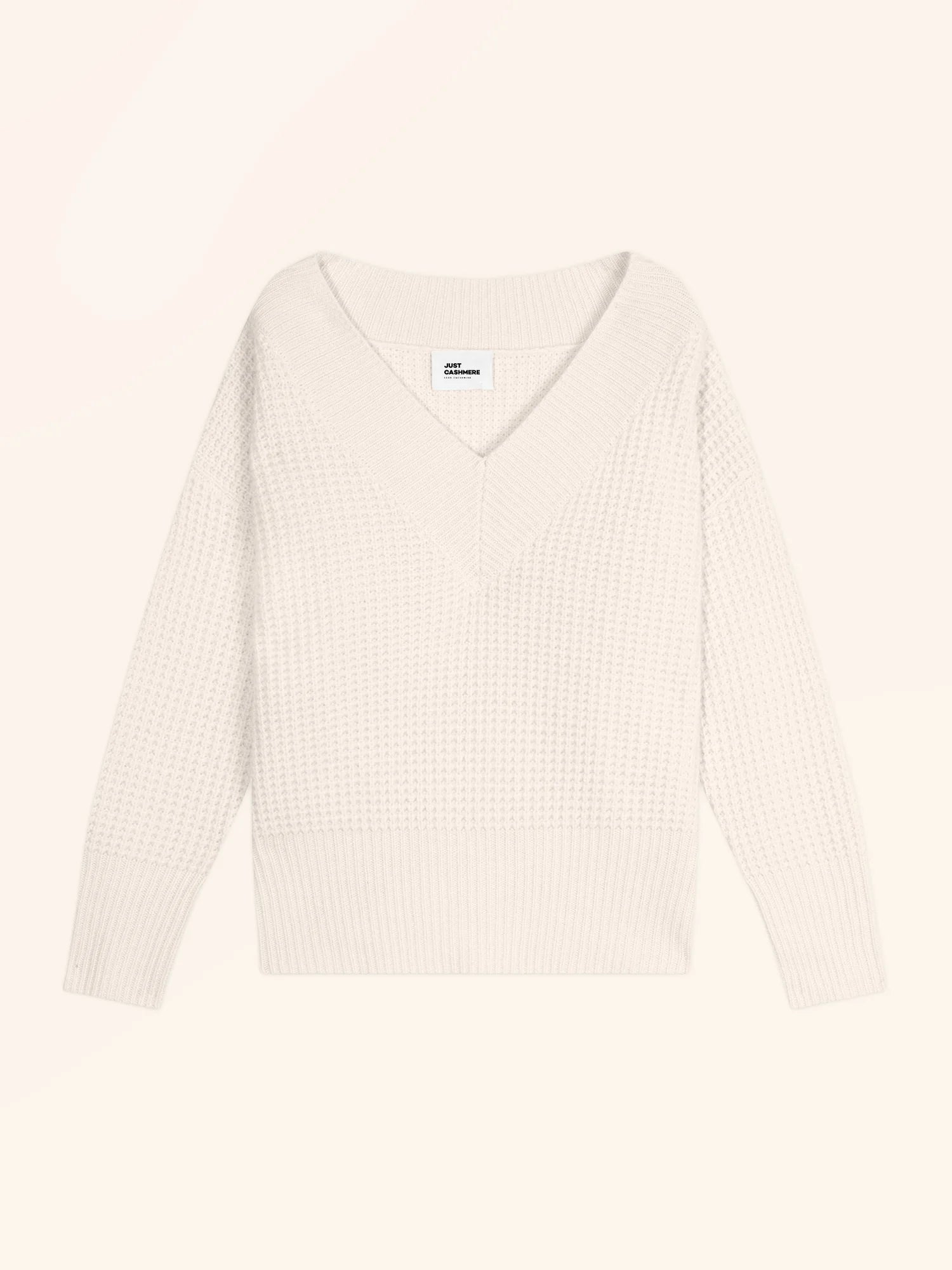 TACNA pullover v-ausschnitt 8-fädig schnee