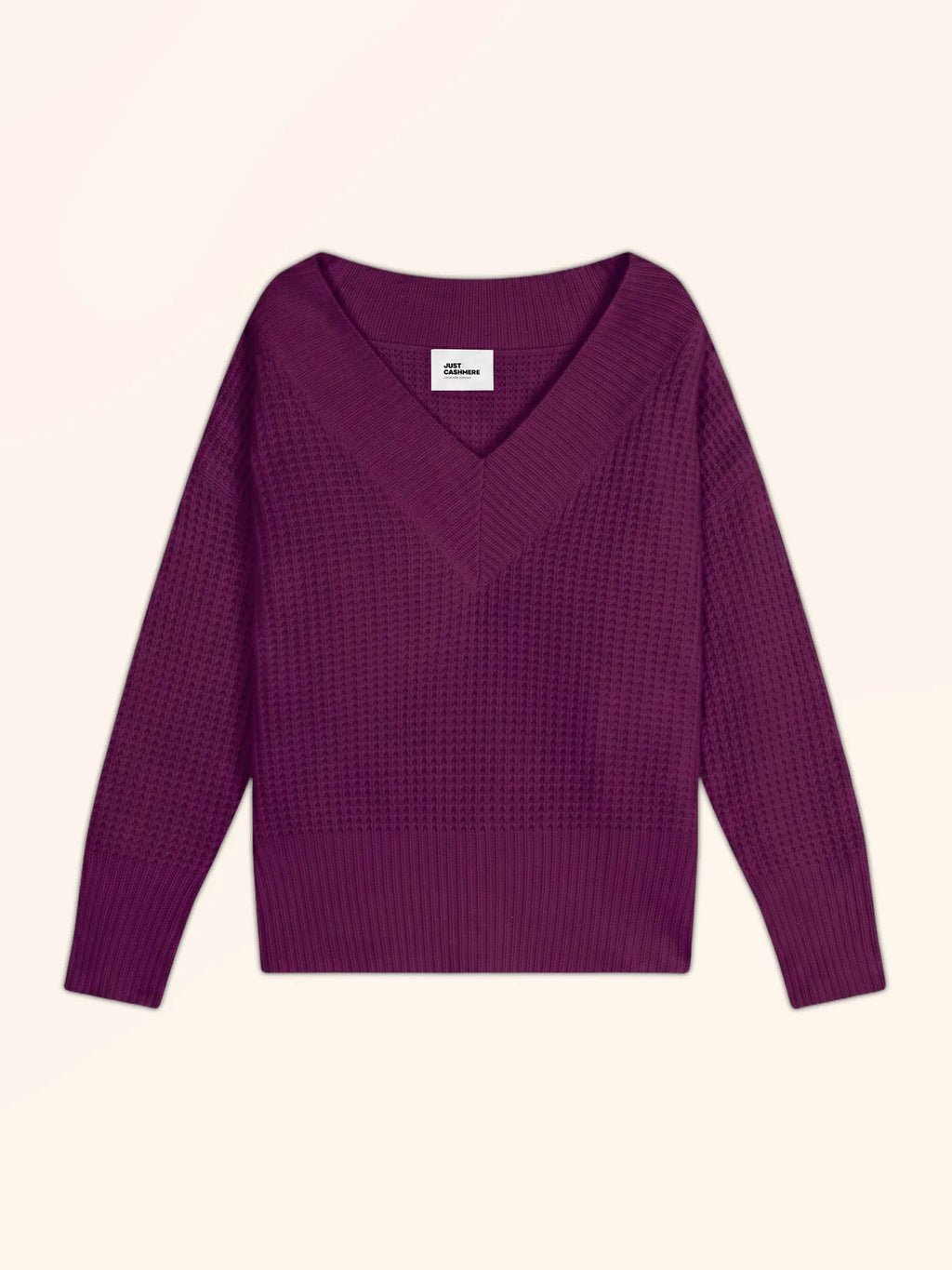 TACNA pullover v-ausschnitt 8-fädig pflaume