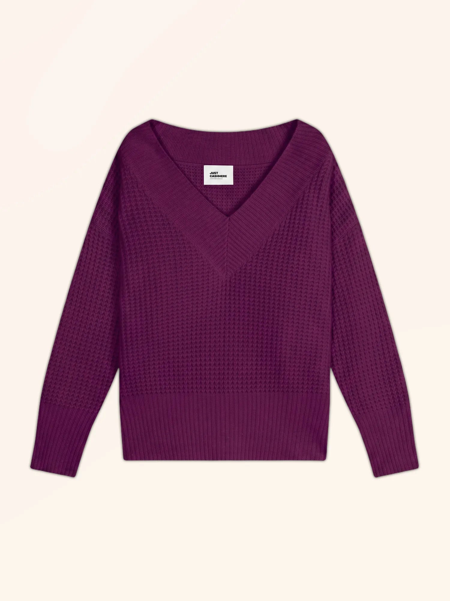 TACNA pullover v-ausschnitt 8-fädig pflaume