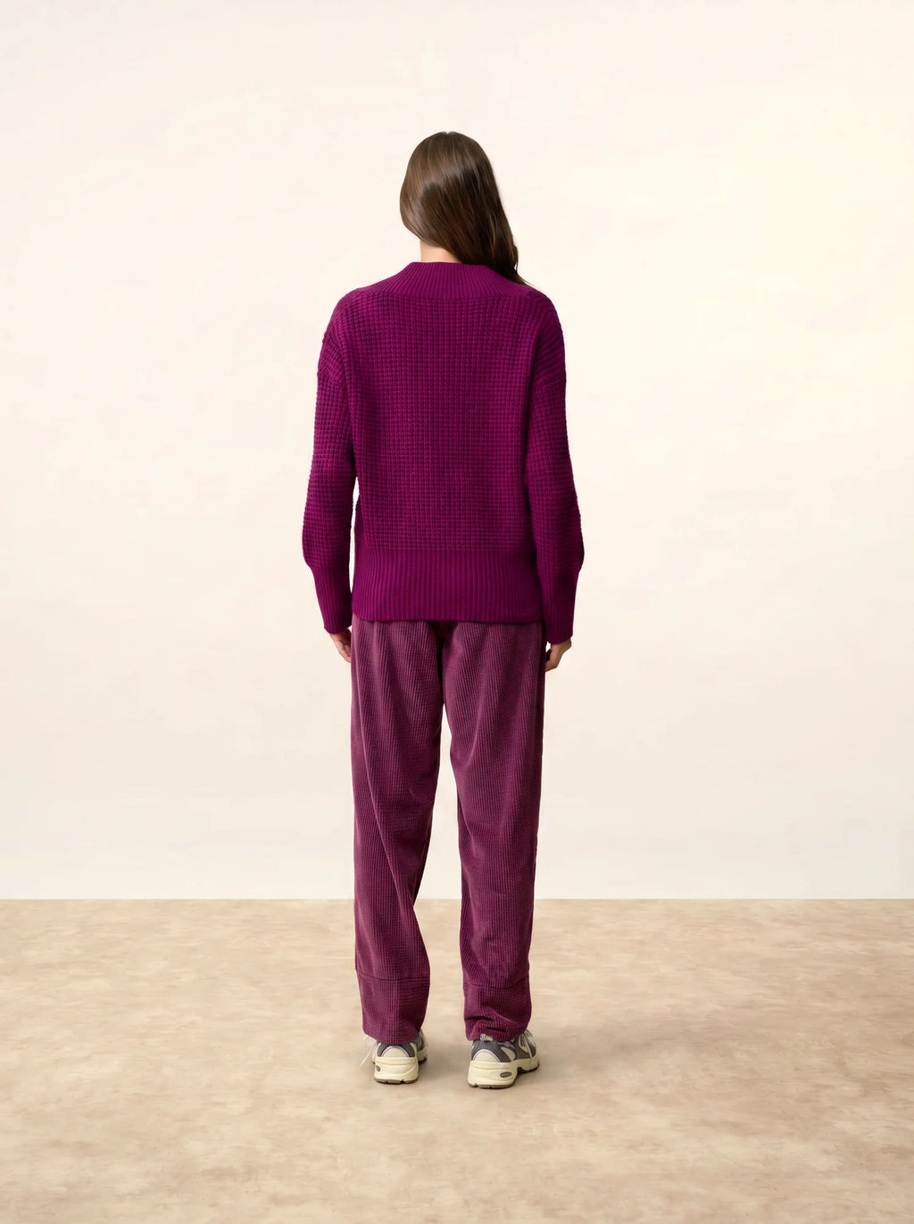 TACNA pullover v-ausschnitt 8-fädig pflaume