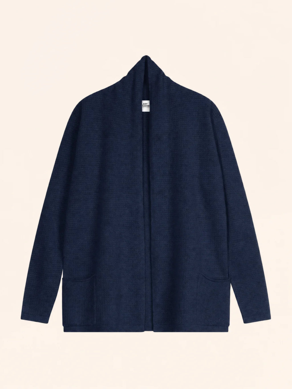 TARAPOTO jacke lang offen schalkragen 4-fädig marineblau
