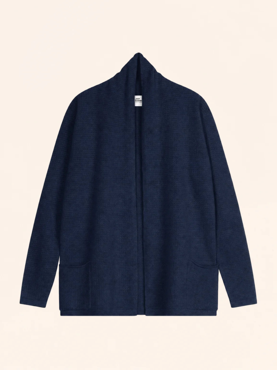 TARAPOTO jacke lang offen schalkragen 4-fädig marineblau