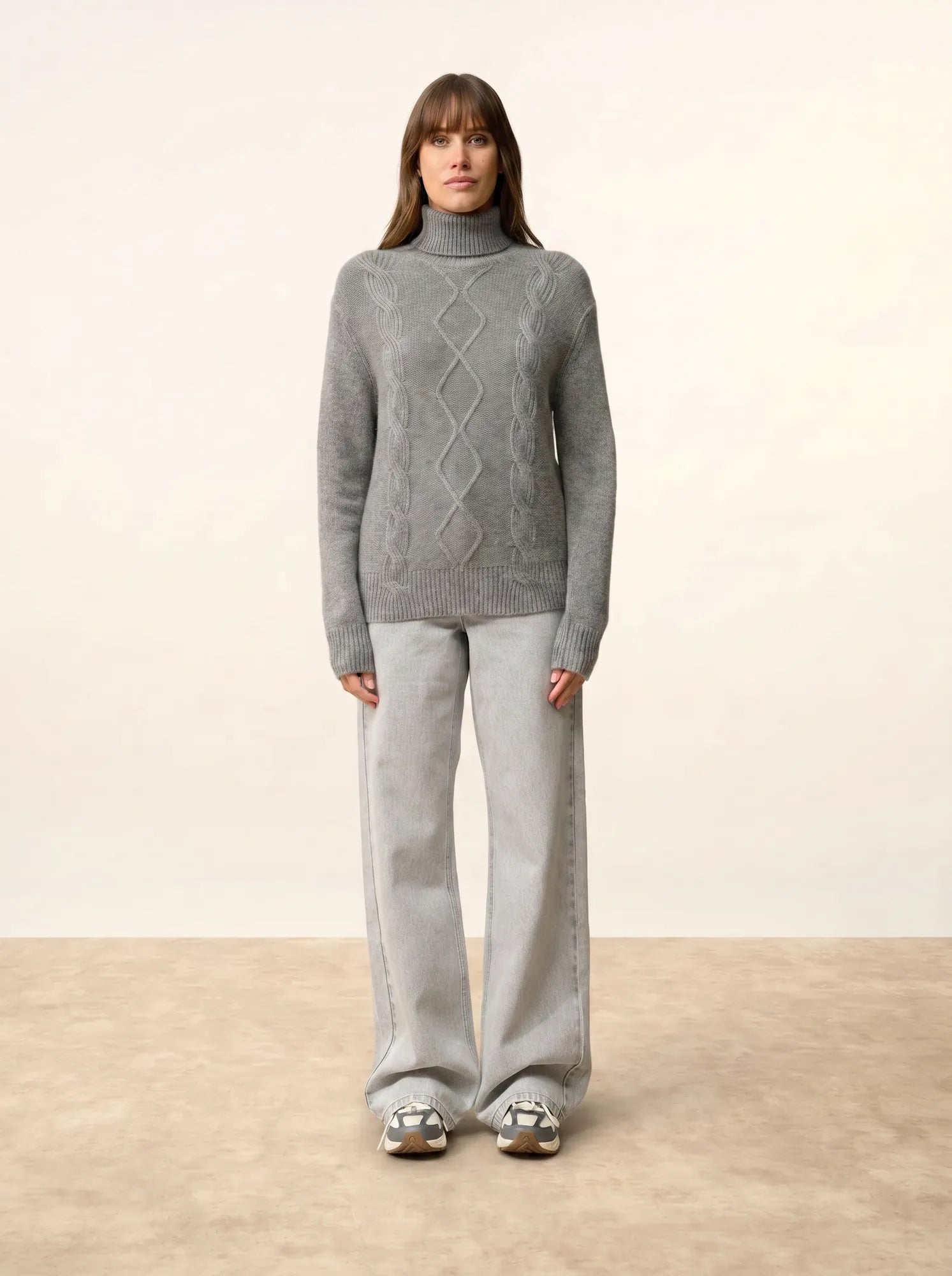 DOLMA pullover rollkragen 6-fädig flanelle meliert