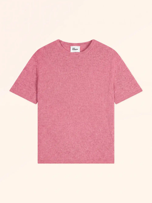 CARLA t-shirt col rond 4 fils fraise