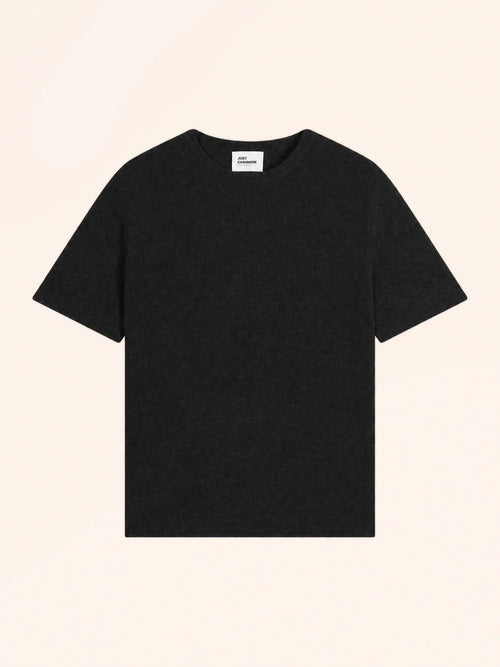 CARLA t-shirt col rond 4 fils noir