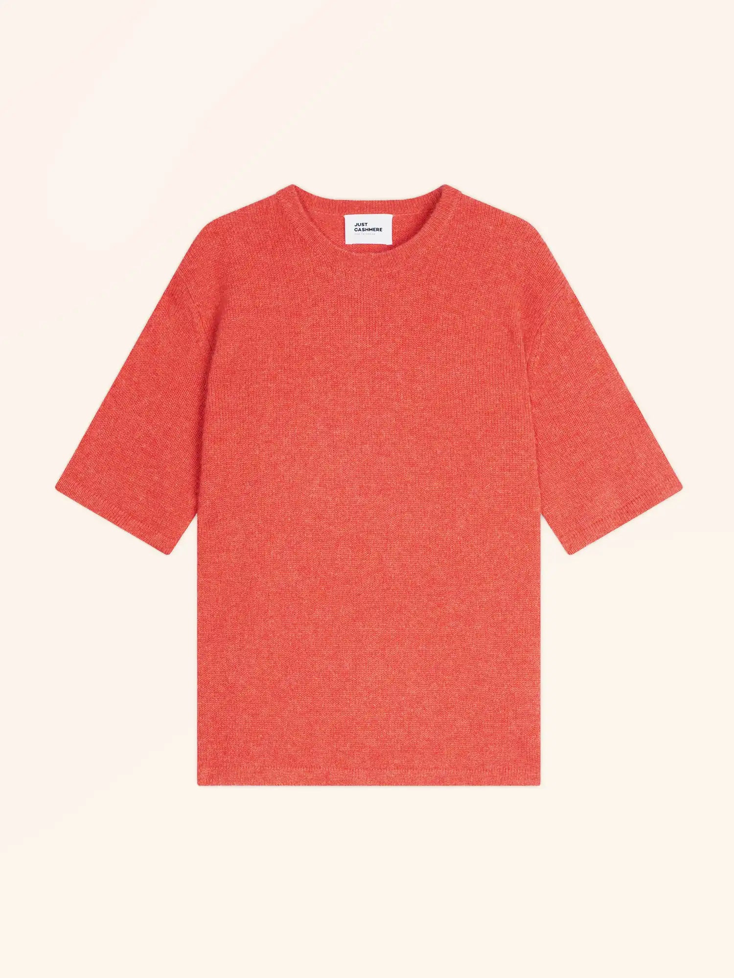 CARLA t-shirt rundhalsausschnitt 4-fädig orange meliert