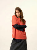 CARLA t-shirt rundhalsausschnitt 4-fädig orange meliert