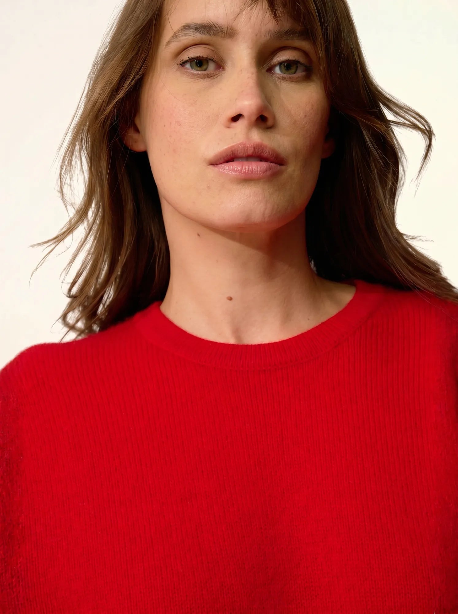 CARLA t-shirt rundhalsausschnitt 4-fädig rot
