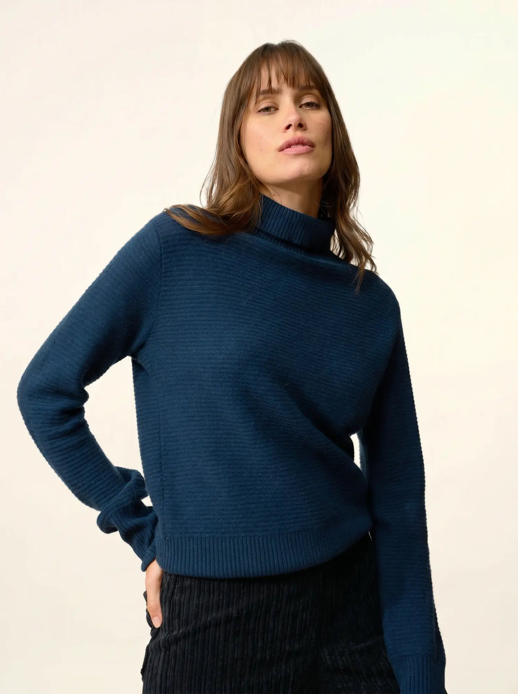 UDNY pullover rollkragen blau petrol