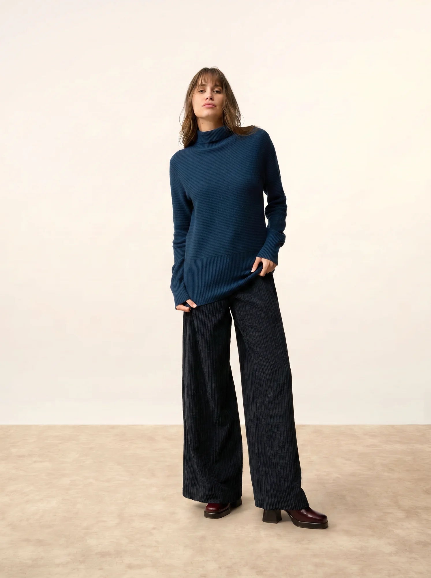 UDNY pullover rollkragen blau petrol