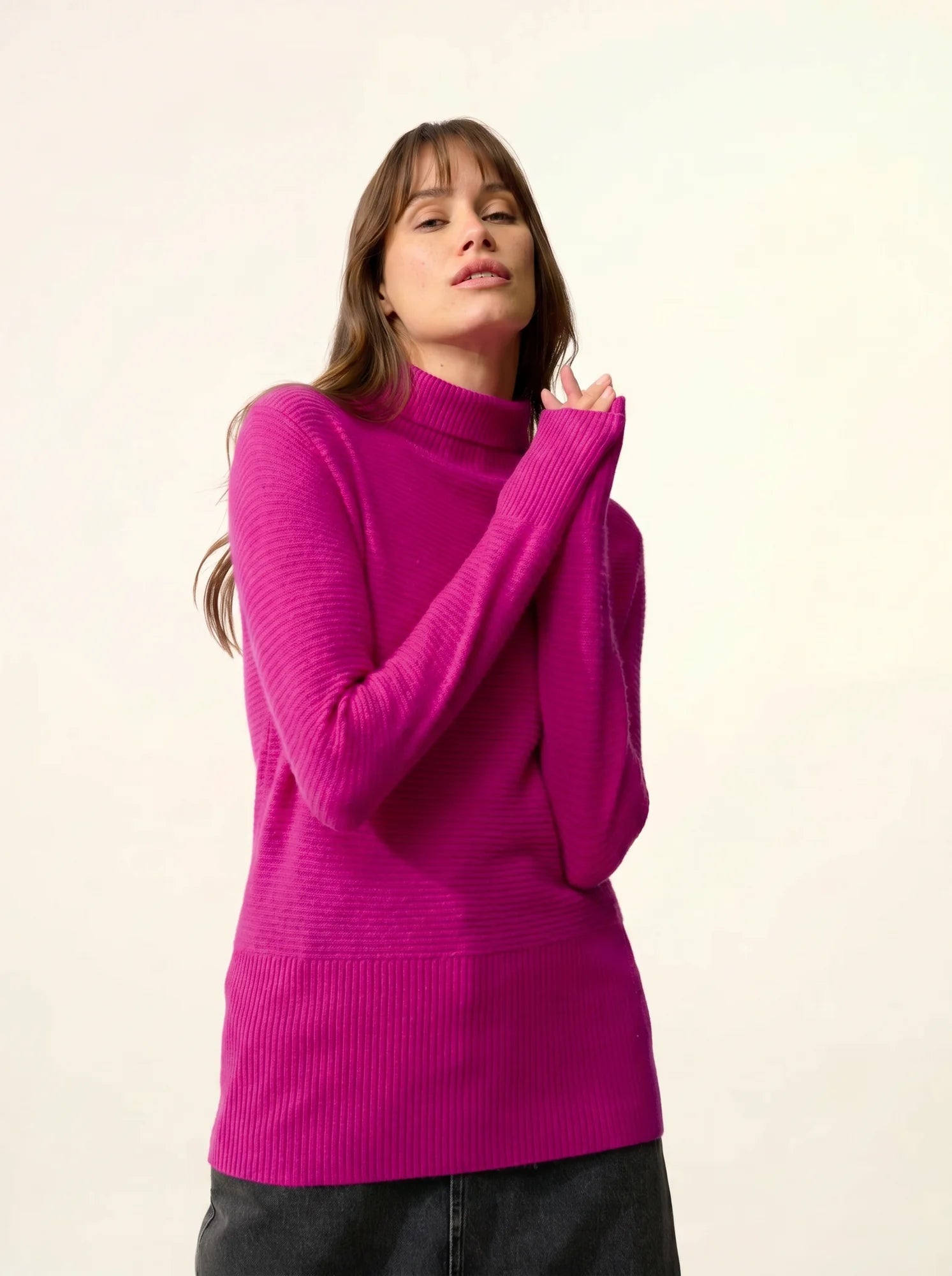 UDNY pullover rollkragen violine