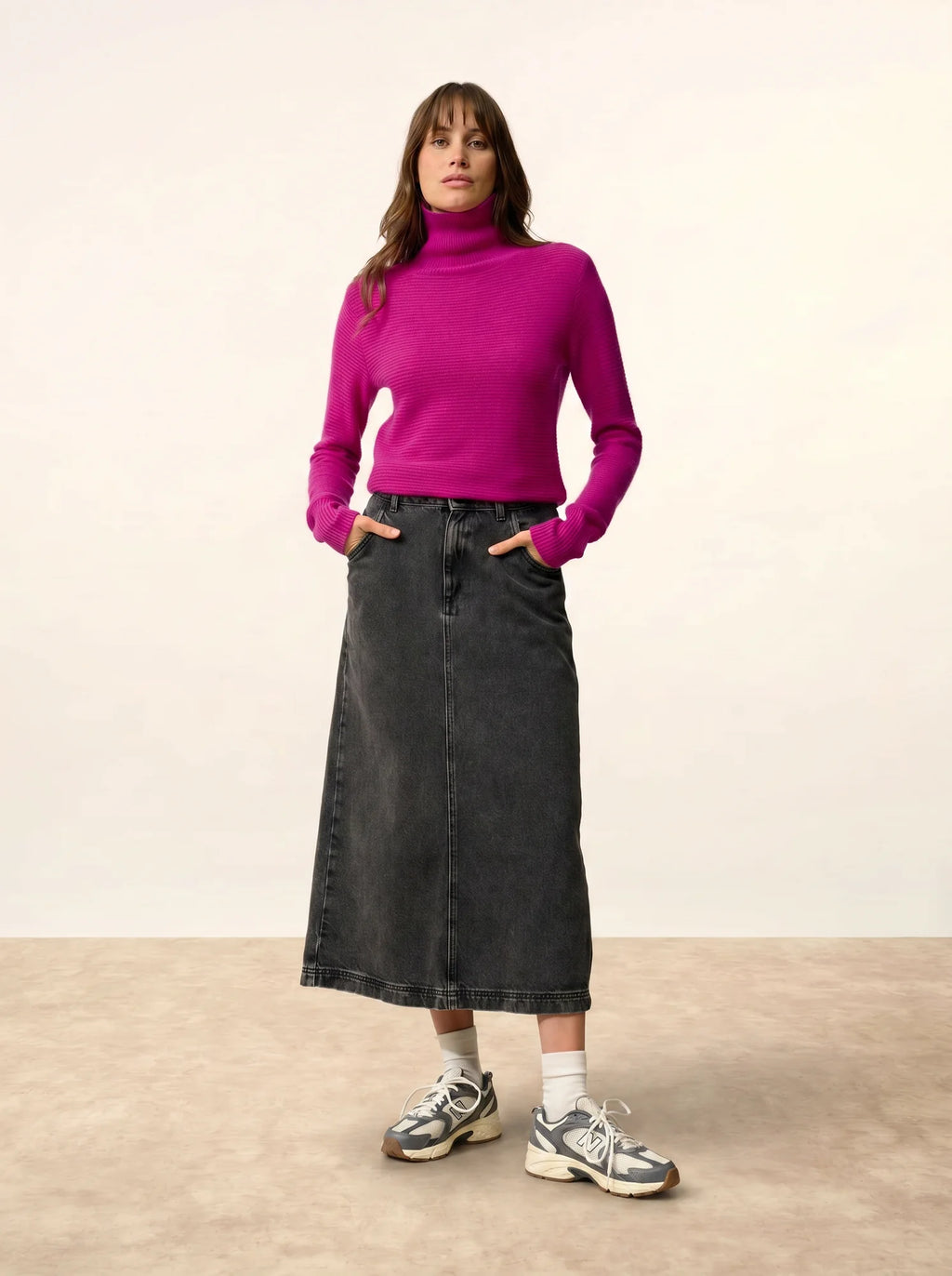 UDNY pullover rollkragen violine