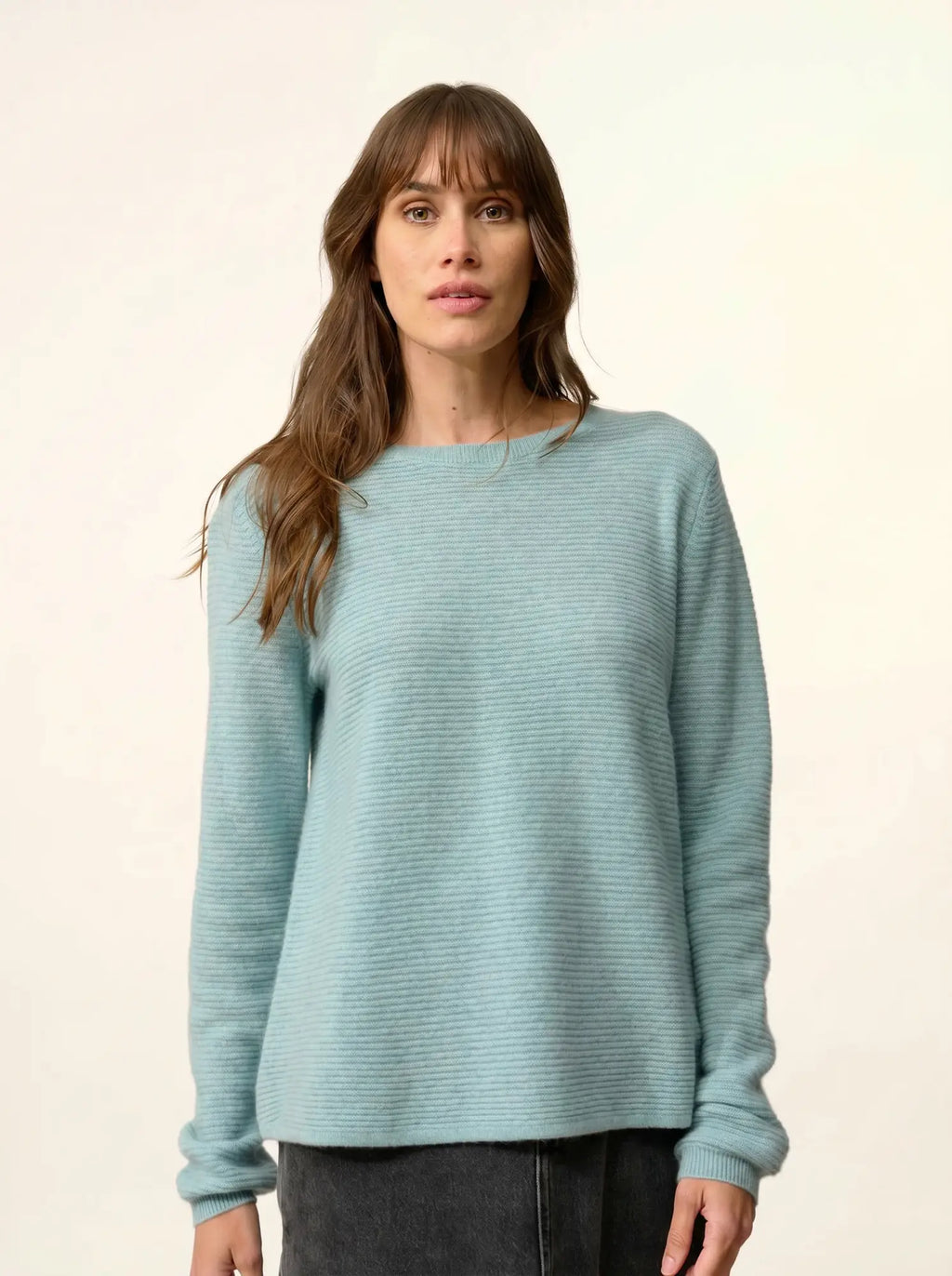 NETHY pullover u-boot-ausschnitt aqua meliert