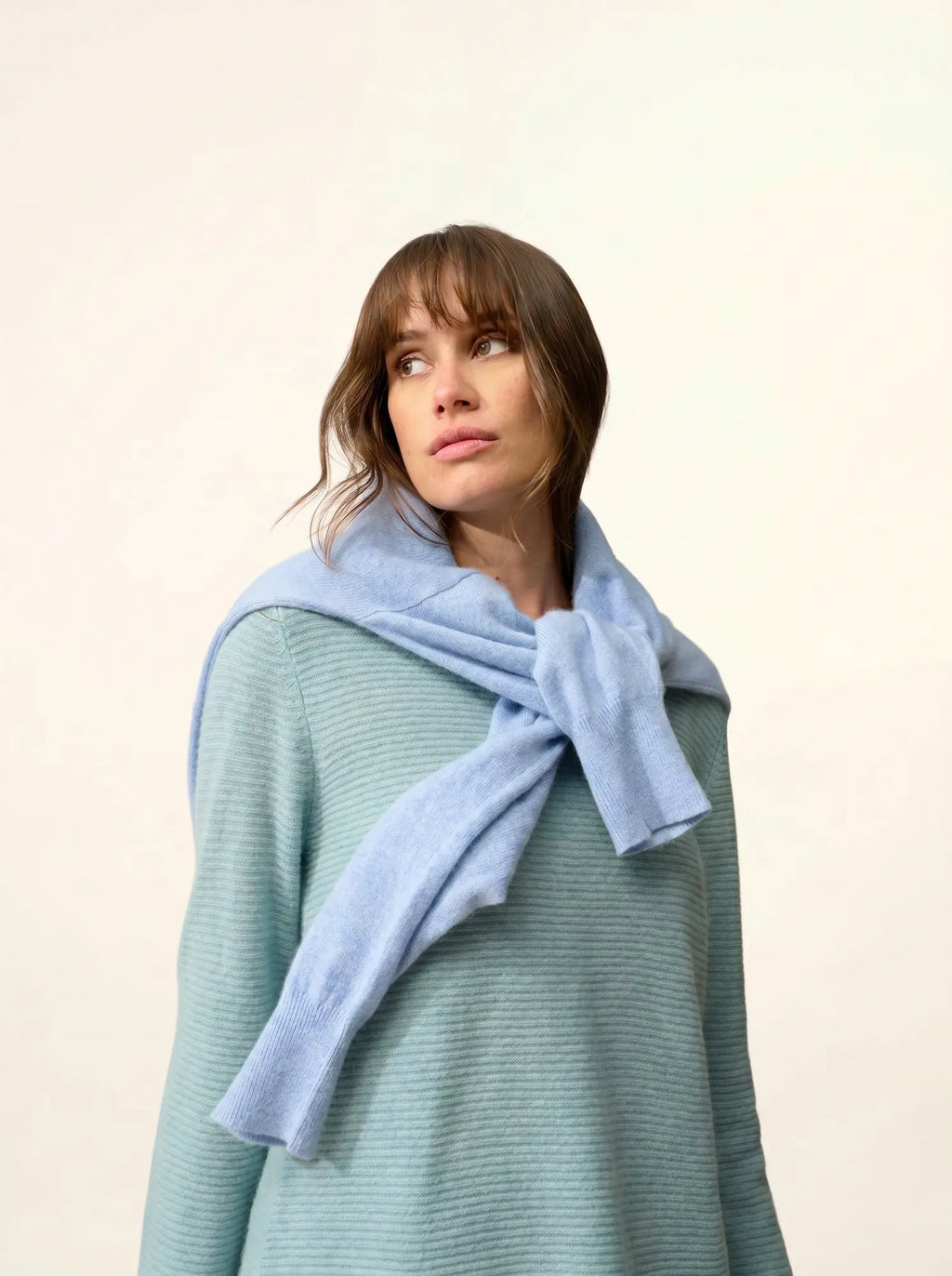 NETHY pullover u-boot-ausschnitt aqua meliert