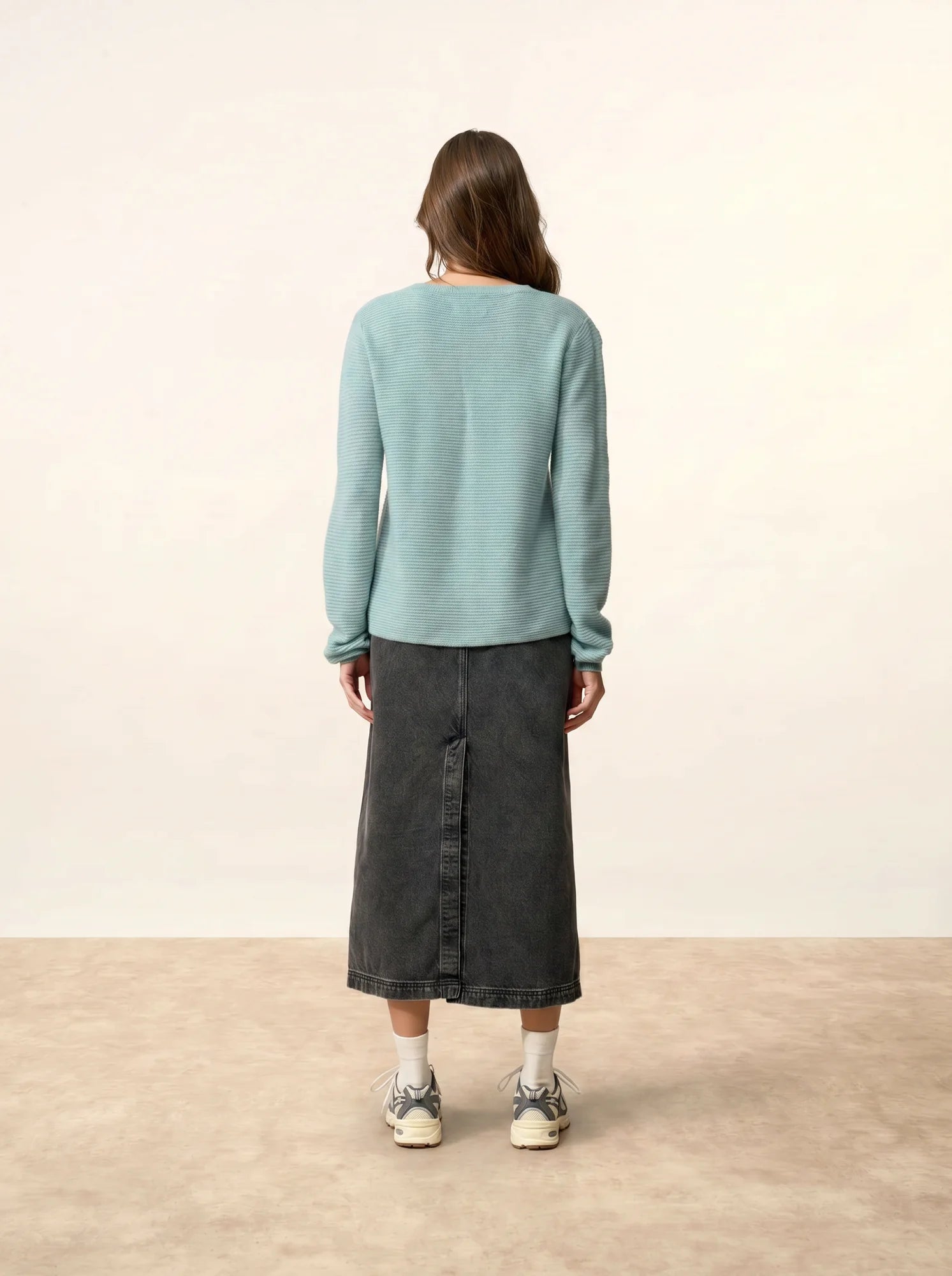 NETHY pullover u-boot-ausschnitt aqua meliert