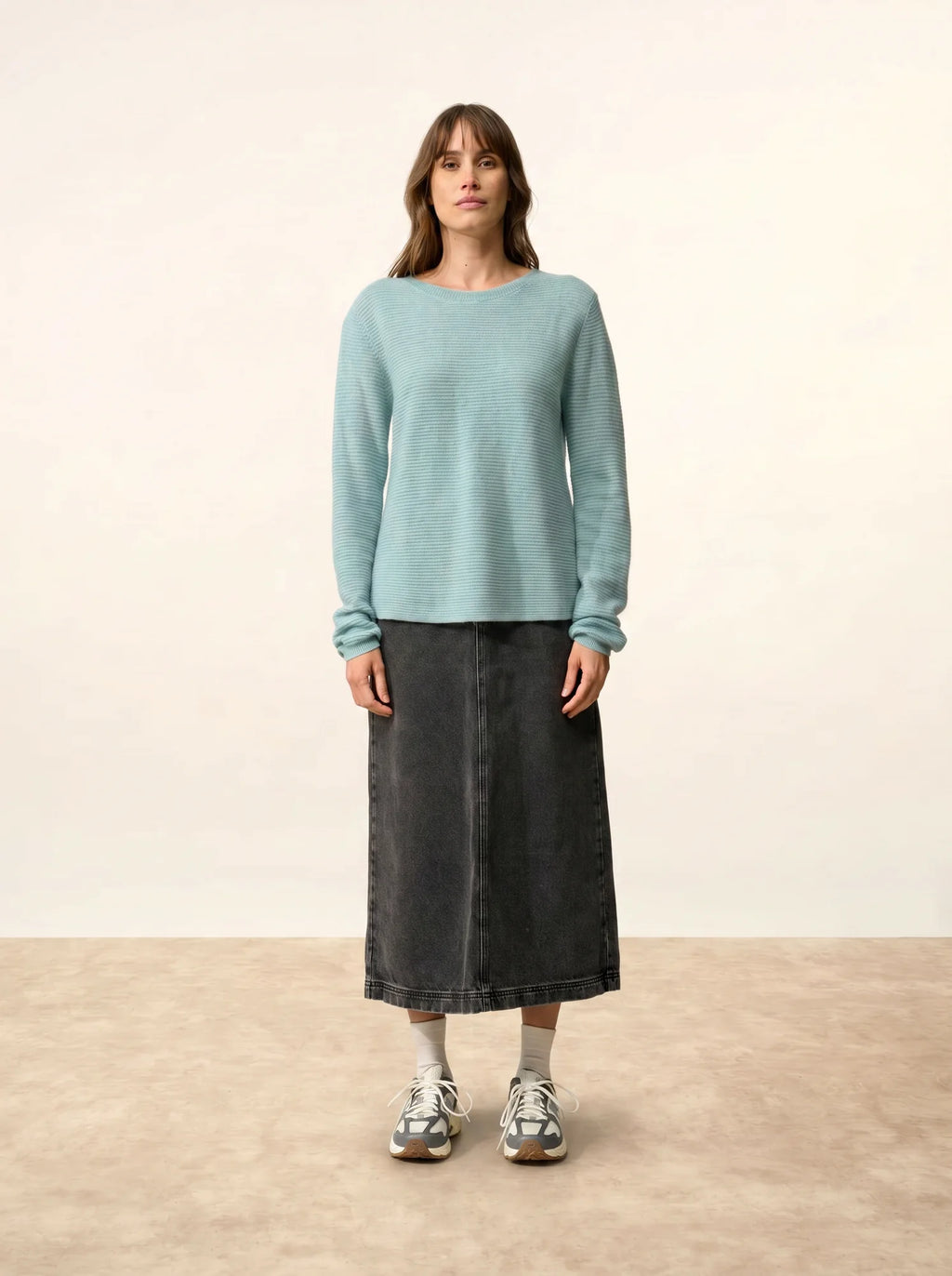 NETHY pullover u-boot-ausschnitt aqua meliert