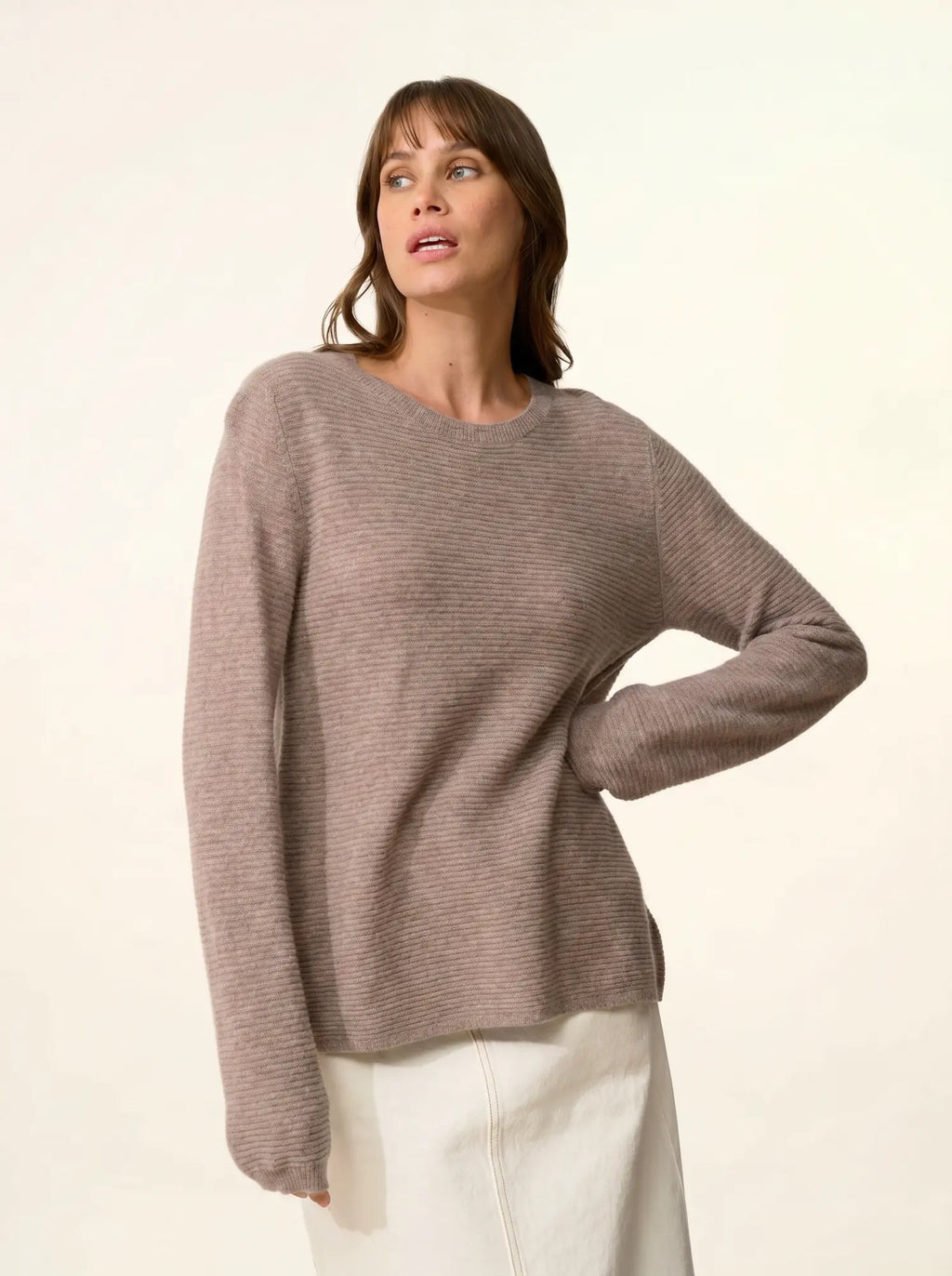 NETHY pullover u-boot-ausschnitt caribou meliert