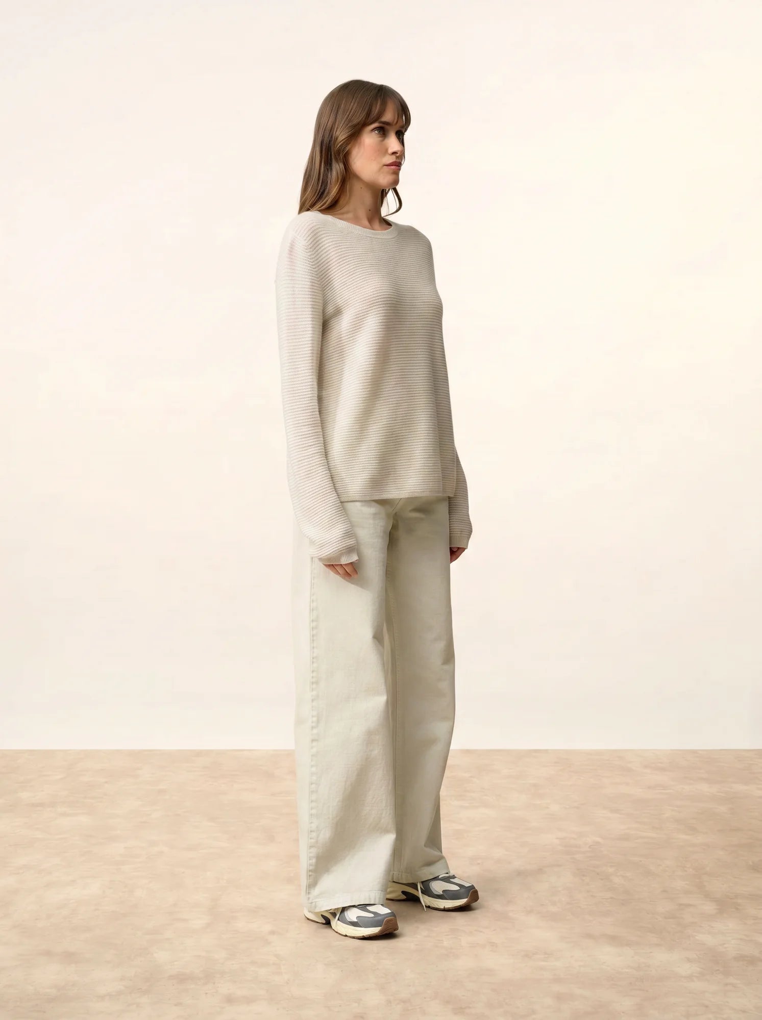 NETHY pullover u-boot-ausschnitt perlgrau meliert