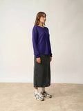 NETHY Pull Col Bateau Violet Profond
