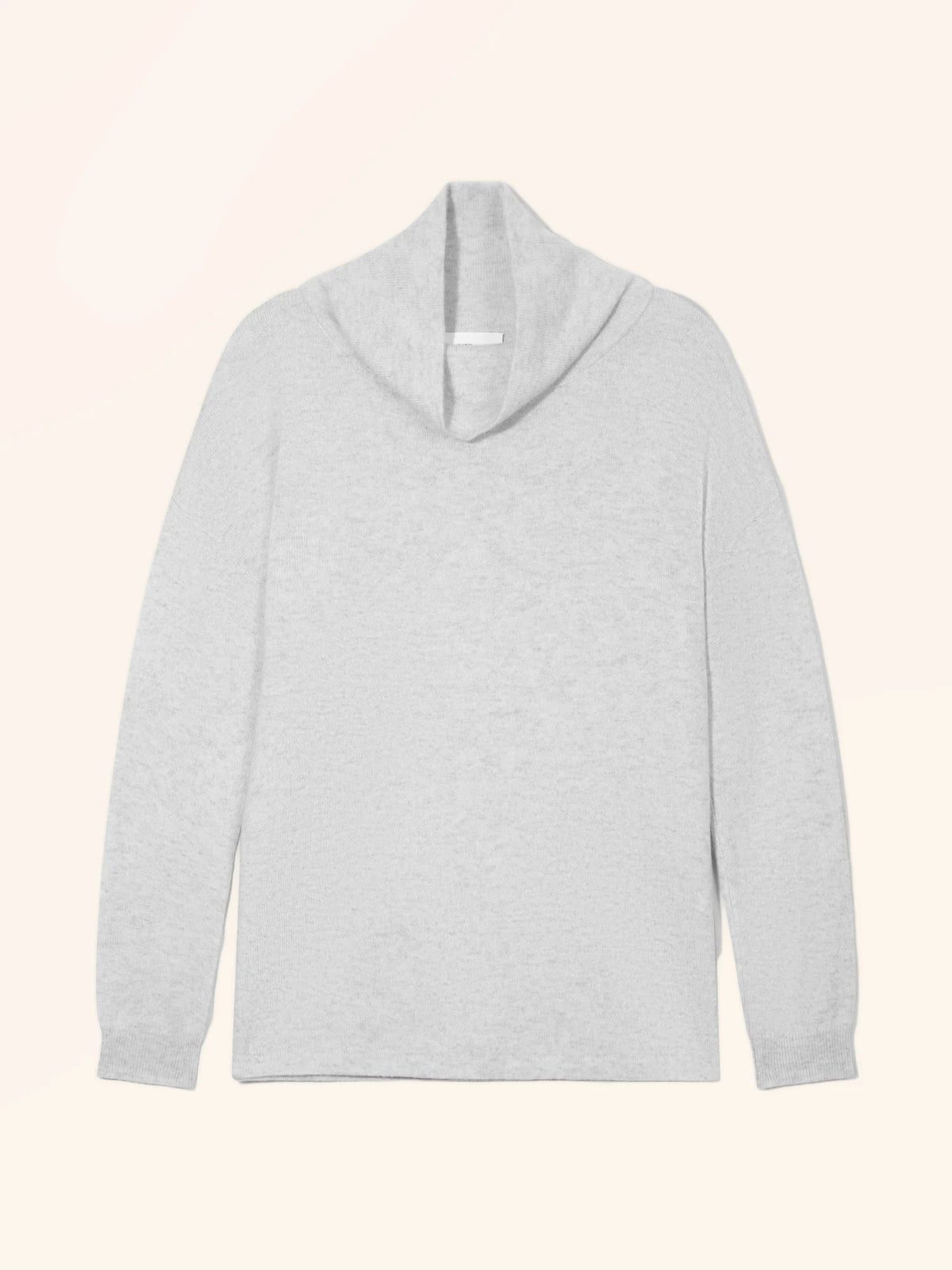MELROSE Pull Col Montant Cordon Coulissant Fentes Côtés Gris Perle Chiné