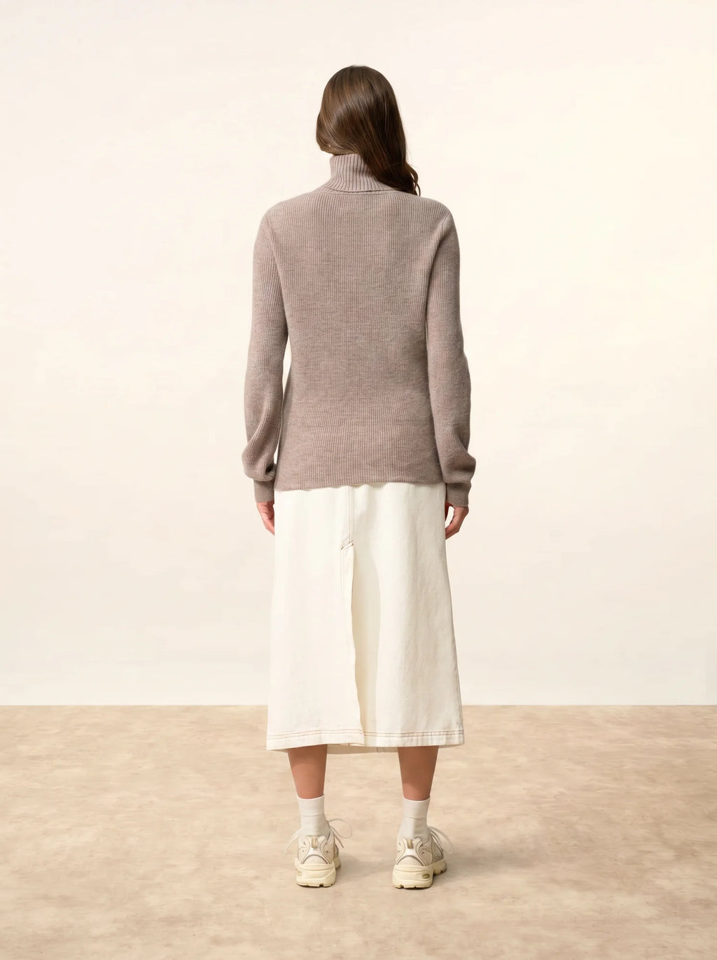 BILL pullover rollkragen caribou meliert